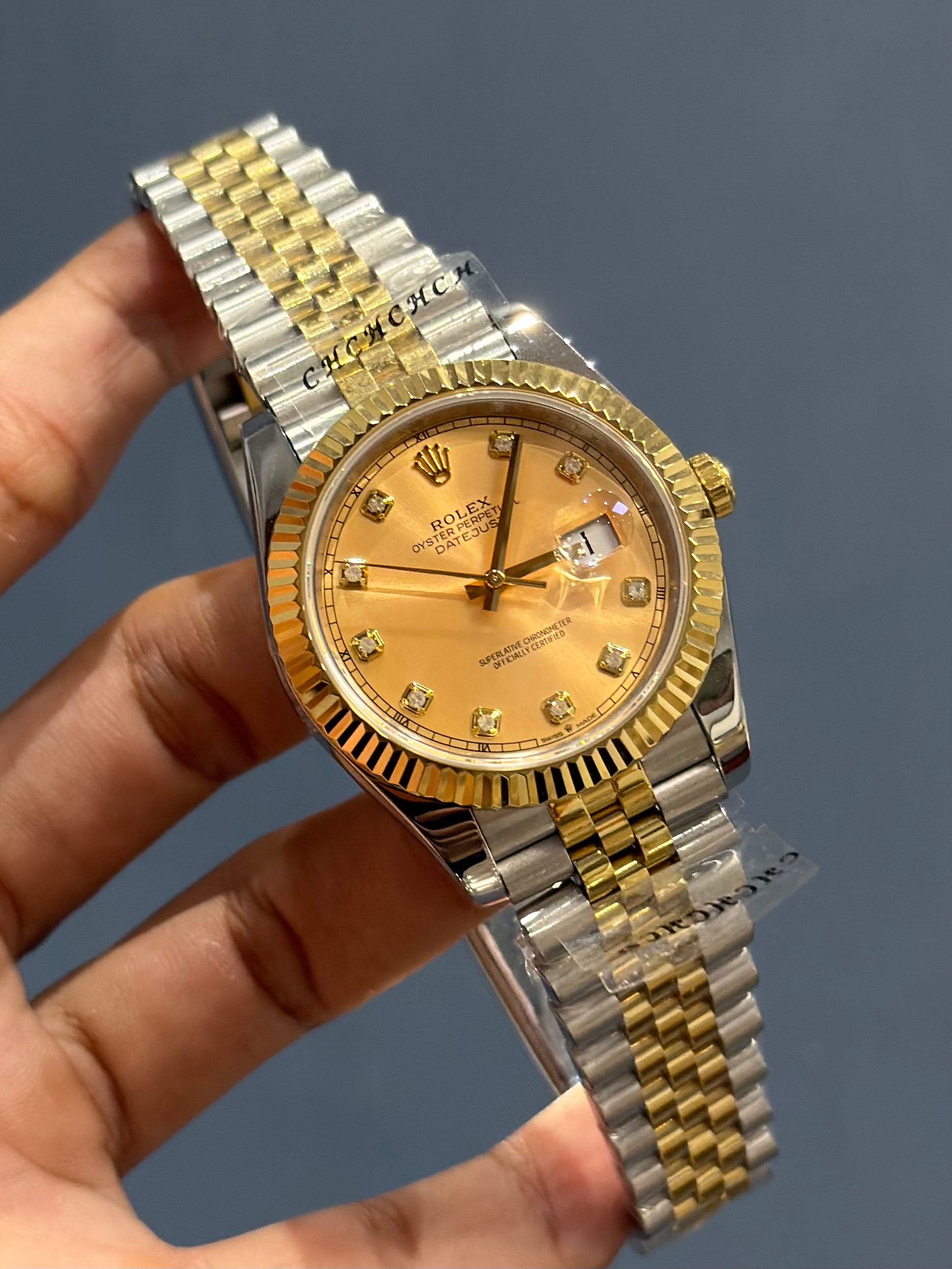 NEW COLLECTION 41 YELLOW GOLD TWO TONE WITH YELLOW DIAL OZ FACTORY