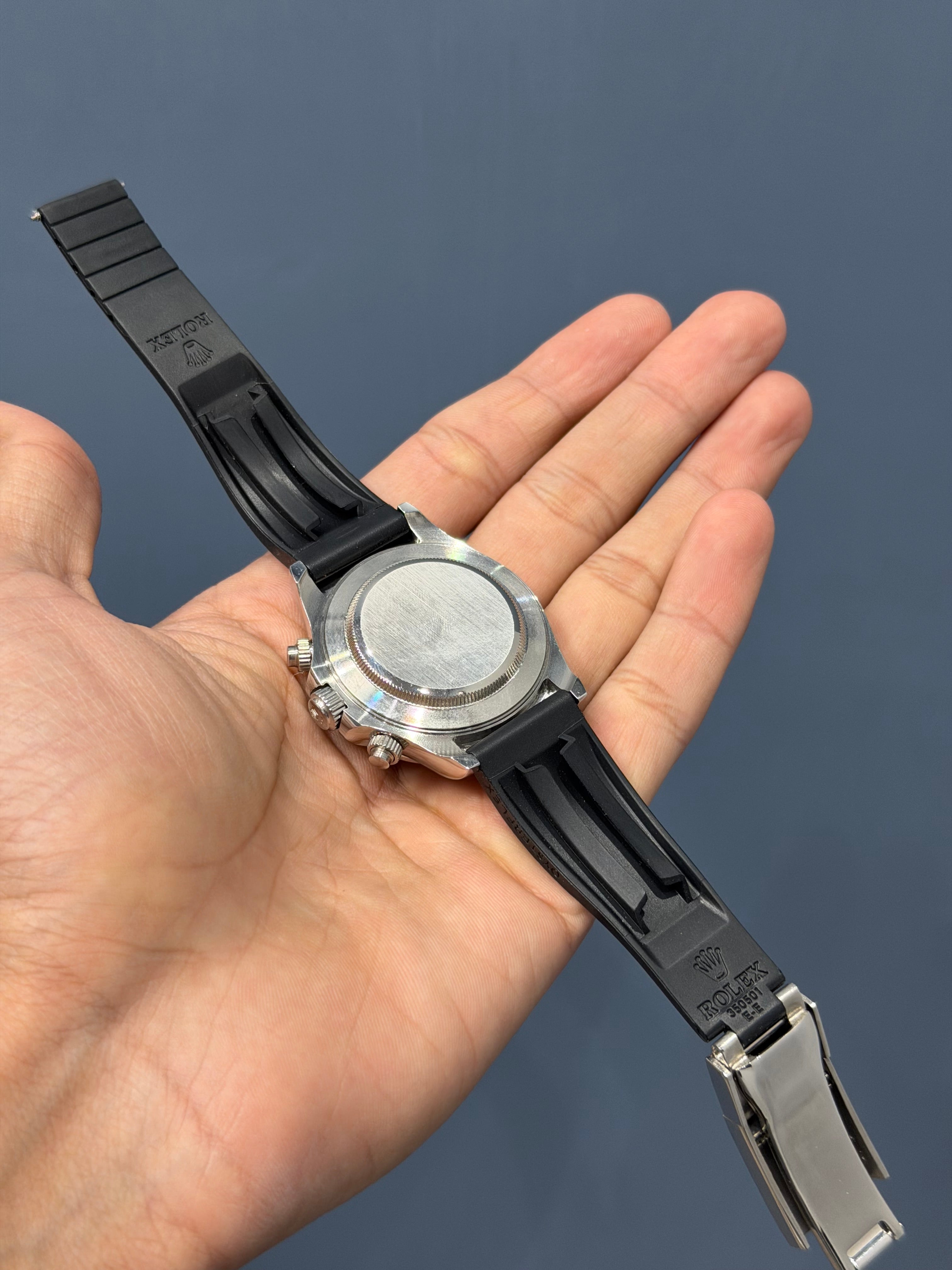 NEW COLLECTION CHRONOGRAPH 40 SILVER CASE WITH GREY DIAL & RUBBER STRAP