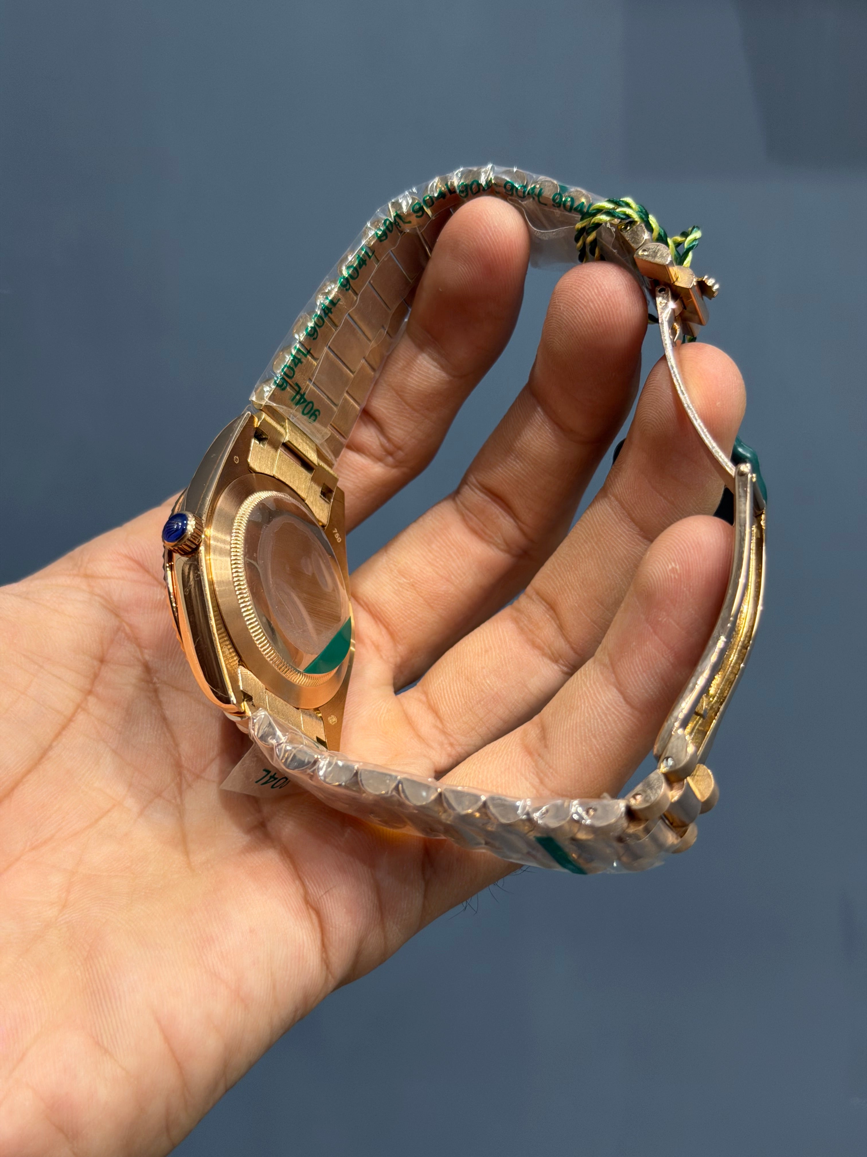NEW COLLECTION 40MM ROSE GOLD WITH MARBEL DIAL STONE INDEX FIGURE YZ MADE