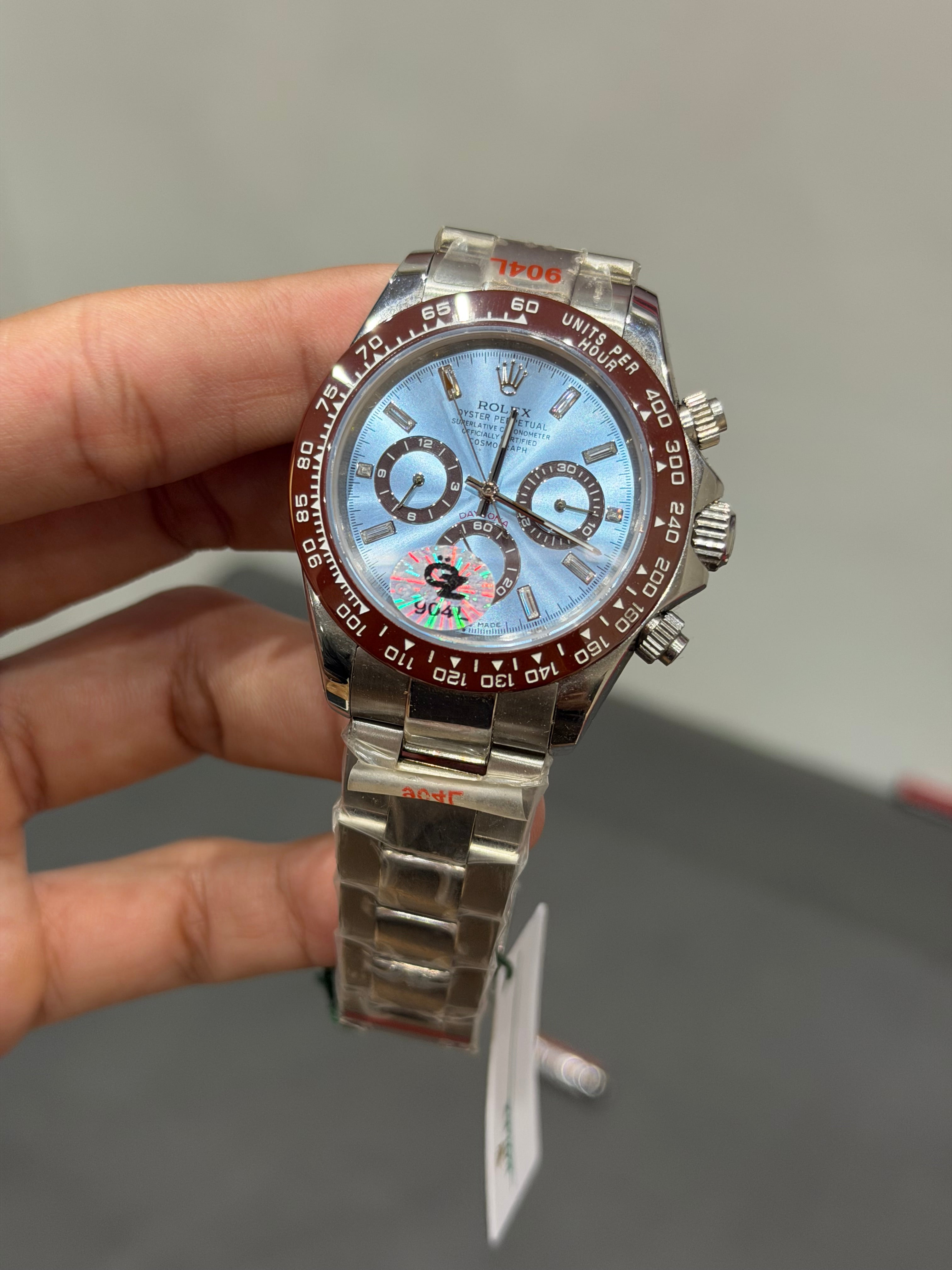 NEW COLLECTION 40 PLATONA CASE WITH SKY DIAL & PLATONA BEZEL STRAP WATCH OZ
