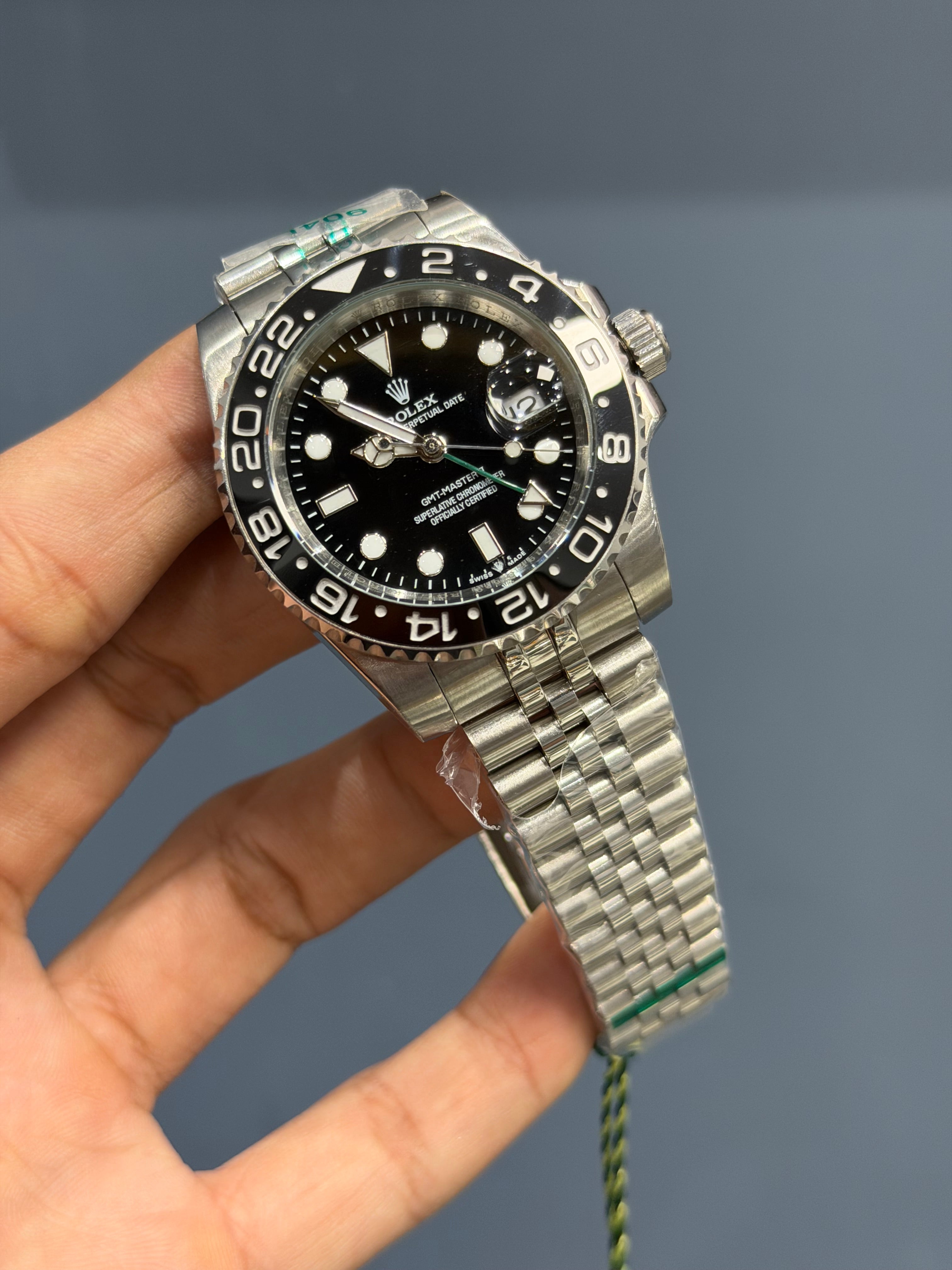 NEW COLLECTION GMT 40 SILVER WITH BLACK DIAL & BEZEL YZ FACTORY
