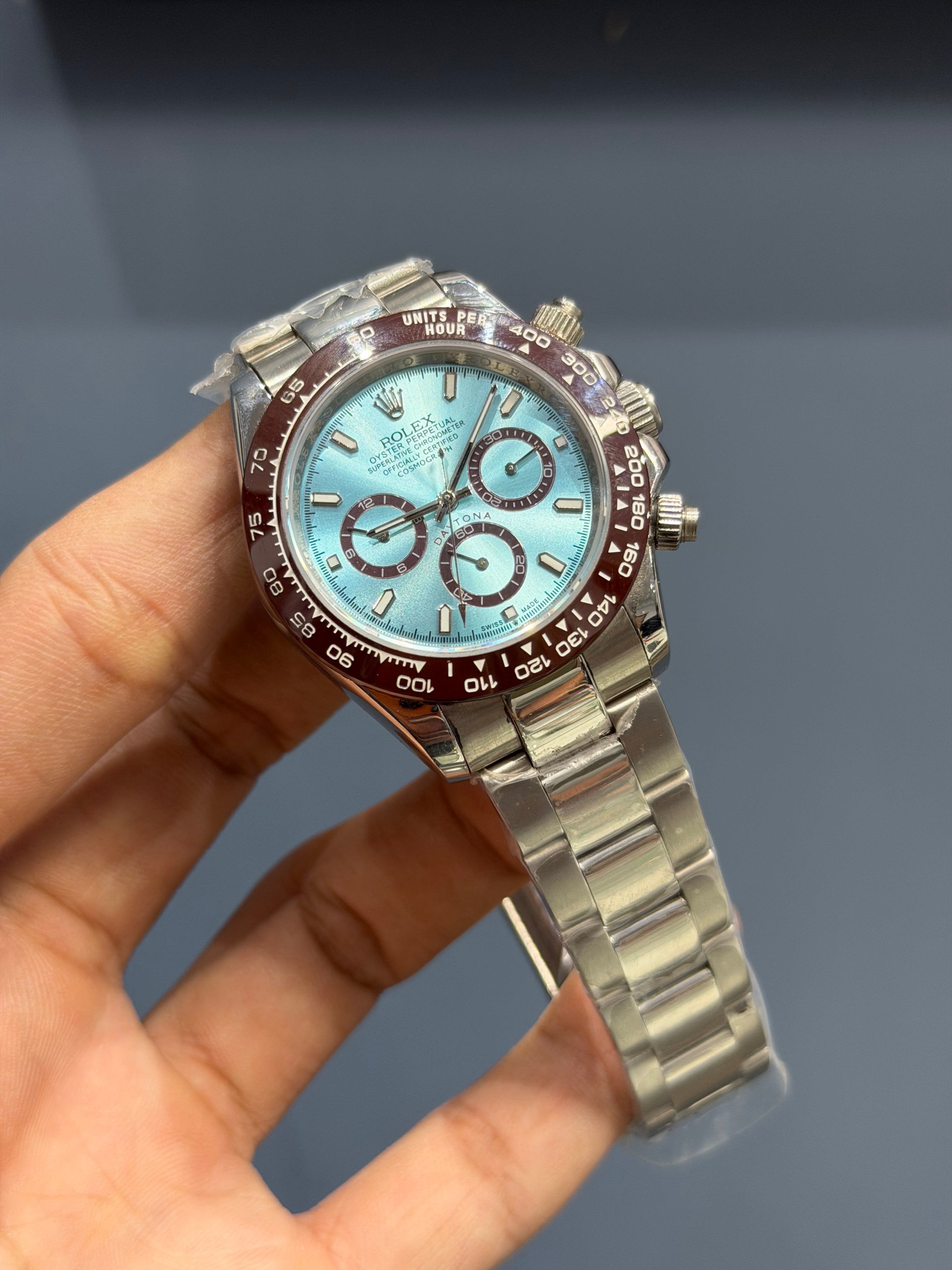 NEW COLLECTION 40 SILVER WITH BLUE DIAL AUTOMATIC WATCH YZ FACTORY