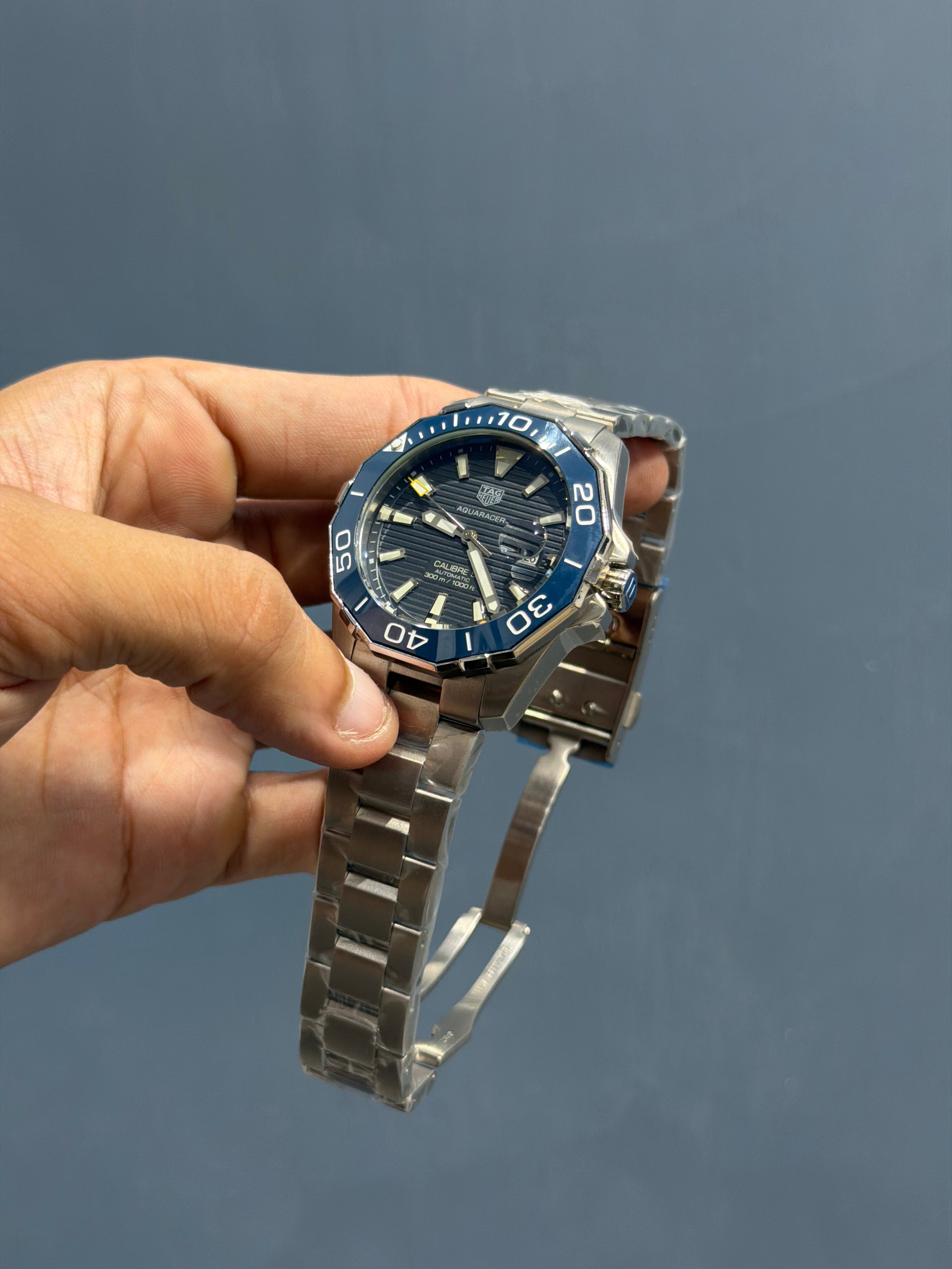 NEW COLLECTION SILVER WITH BLUE DIAL AND BEZEL AUTOMATIC WATCH