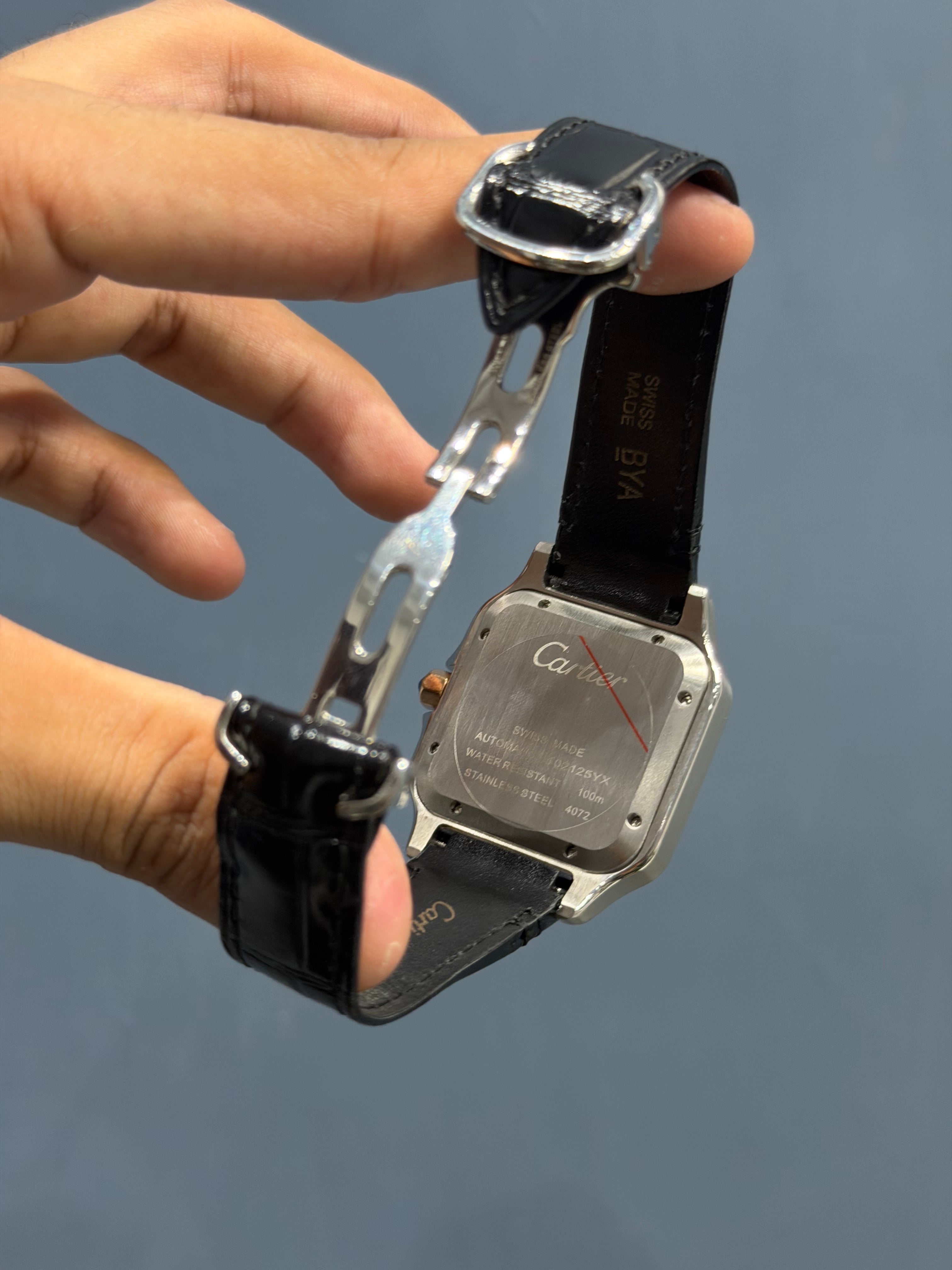 NEW COLLECTION ROSE TWOTONE CASE WITH WHITE DIAL & BLACK LEATHER STRAP