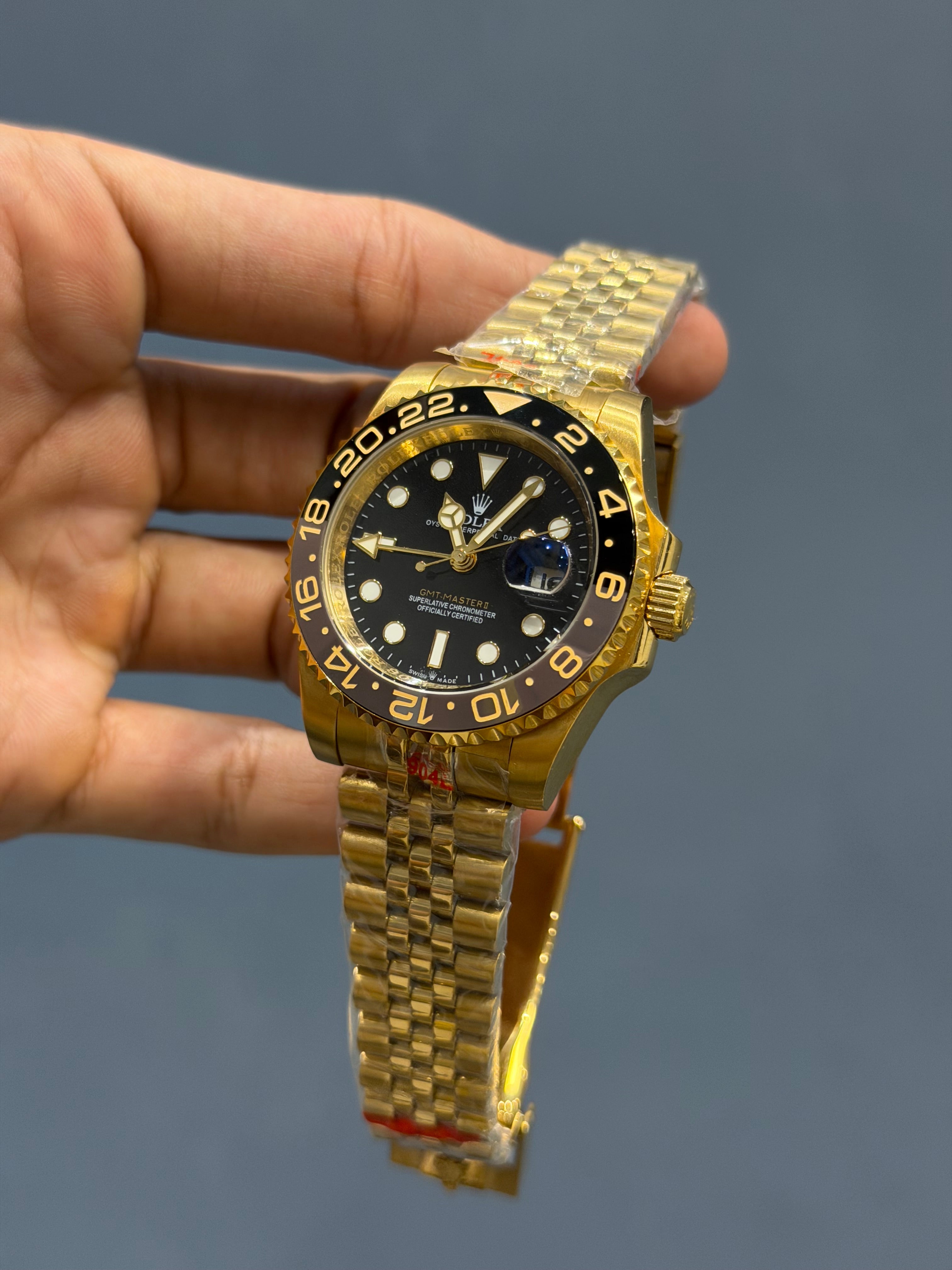 NEW COLLECTION GMT 40 YELLOW GOLD WITH BLACK DIAL & ZR FACTORY
