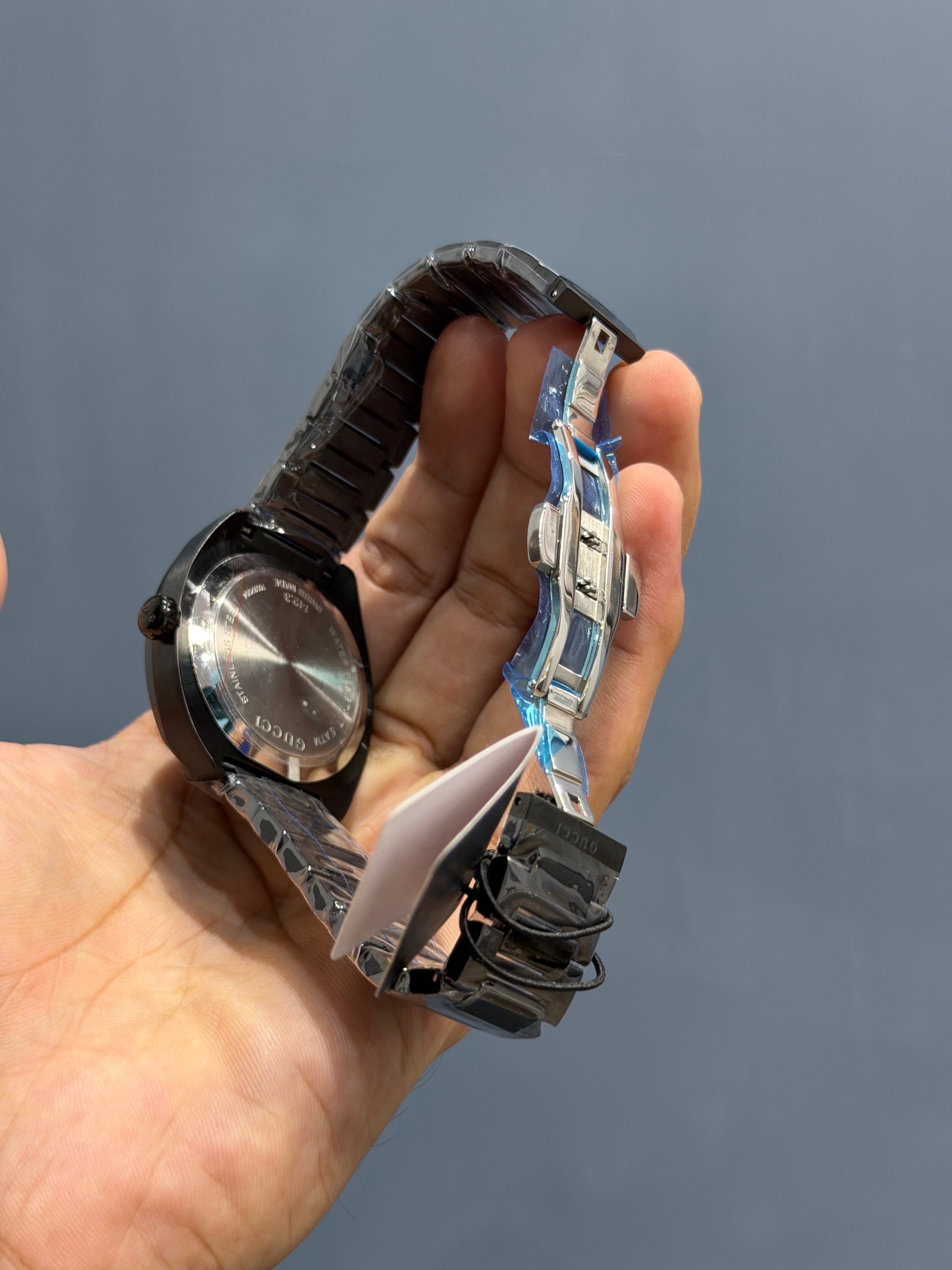 NEW COLLECTION BLACK WITH BLUE DIAL CHAIN WATCH