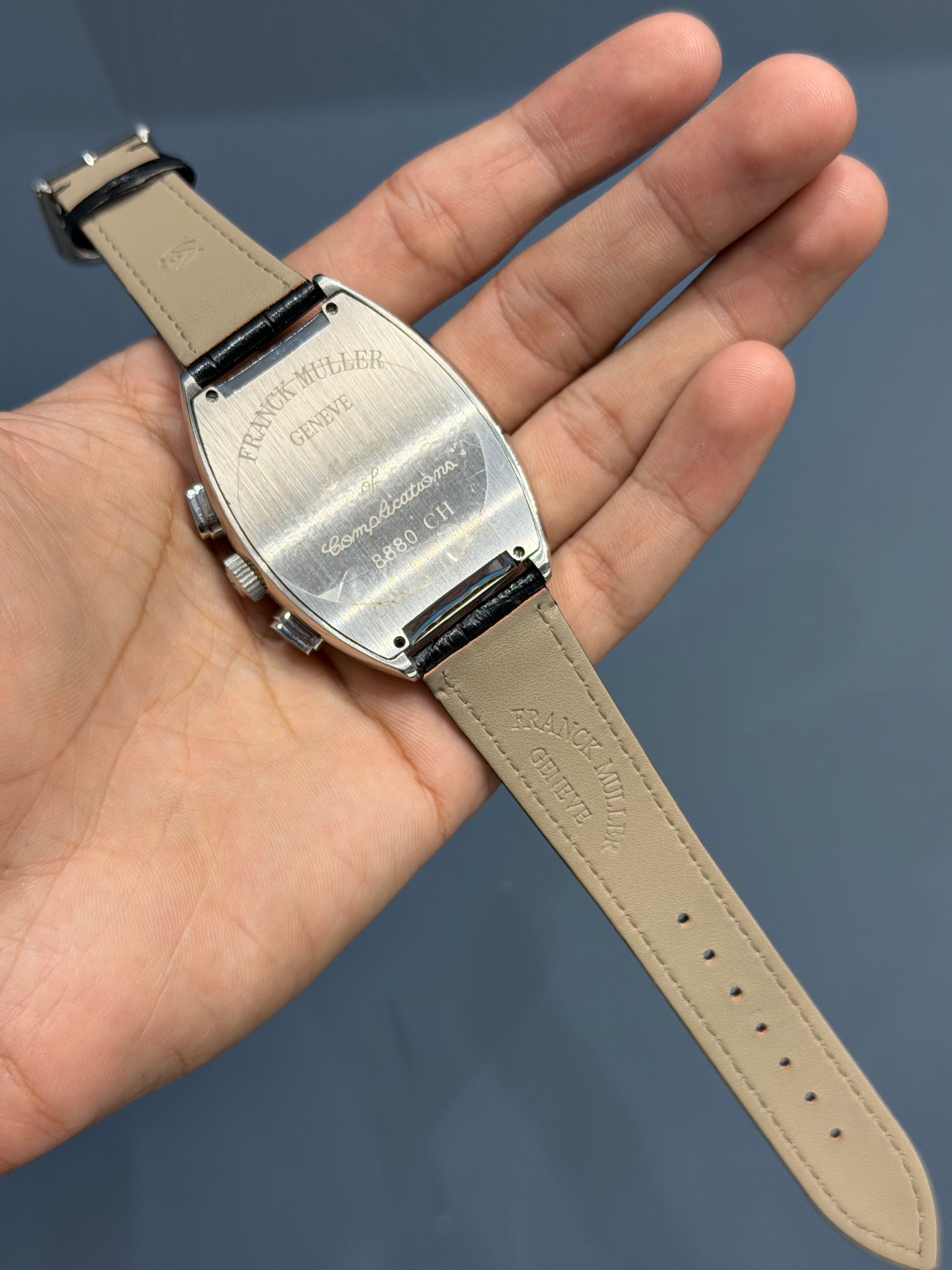 NEW COLLECTION CRAZY HOUR SILVER CASE WITH WHITE DIAL & BLACK LEATHER STRAP