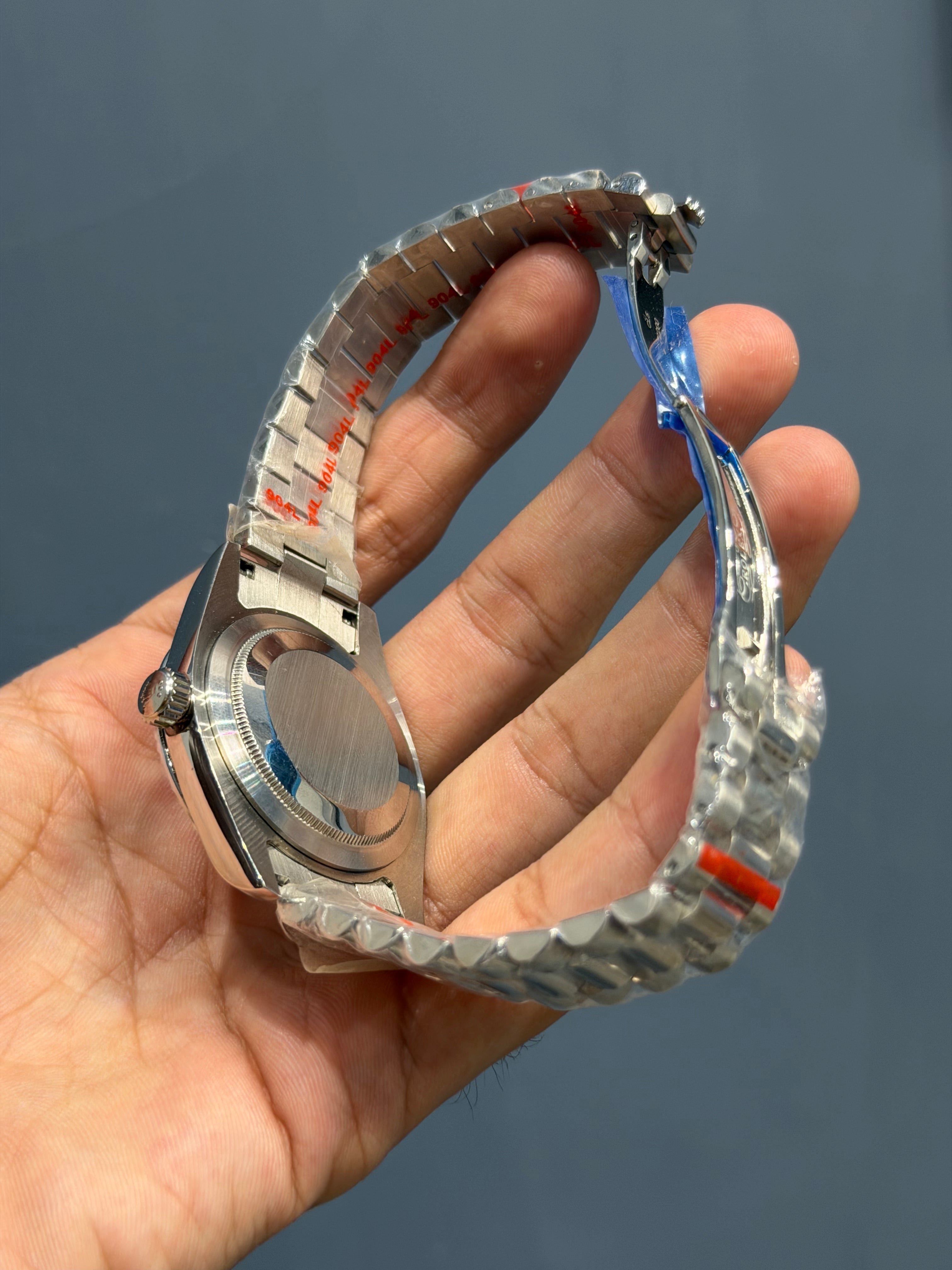 NEW COLLECTION 40 SILVER WITH BLUE DIAL ROMAN INDEX & FLUTED BEZEL ZR FACTORY