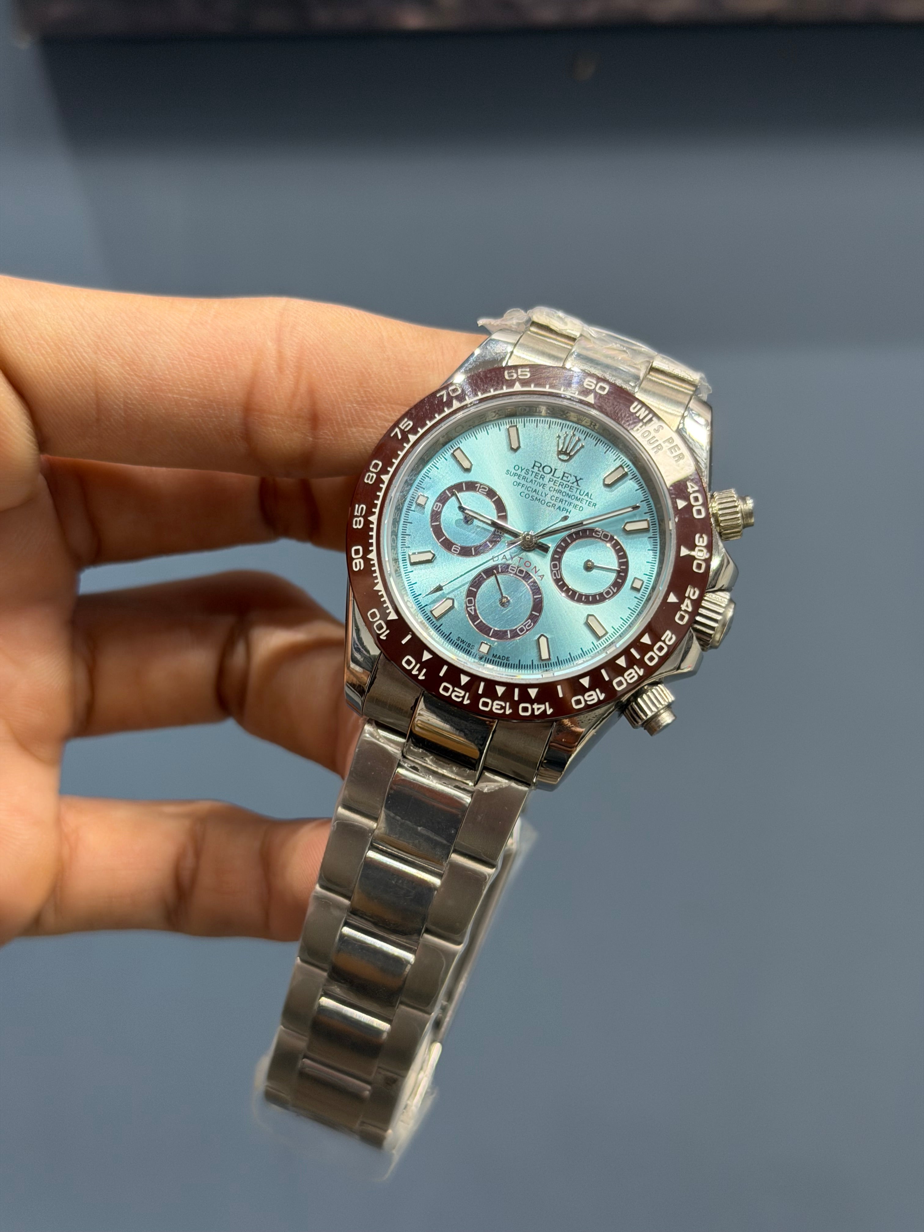 NEW COLLECTION 40 SILVER WITH BLUE DIAL AUTOMATIC WATCH YZ FACTORY