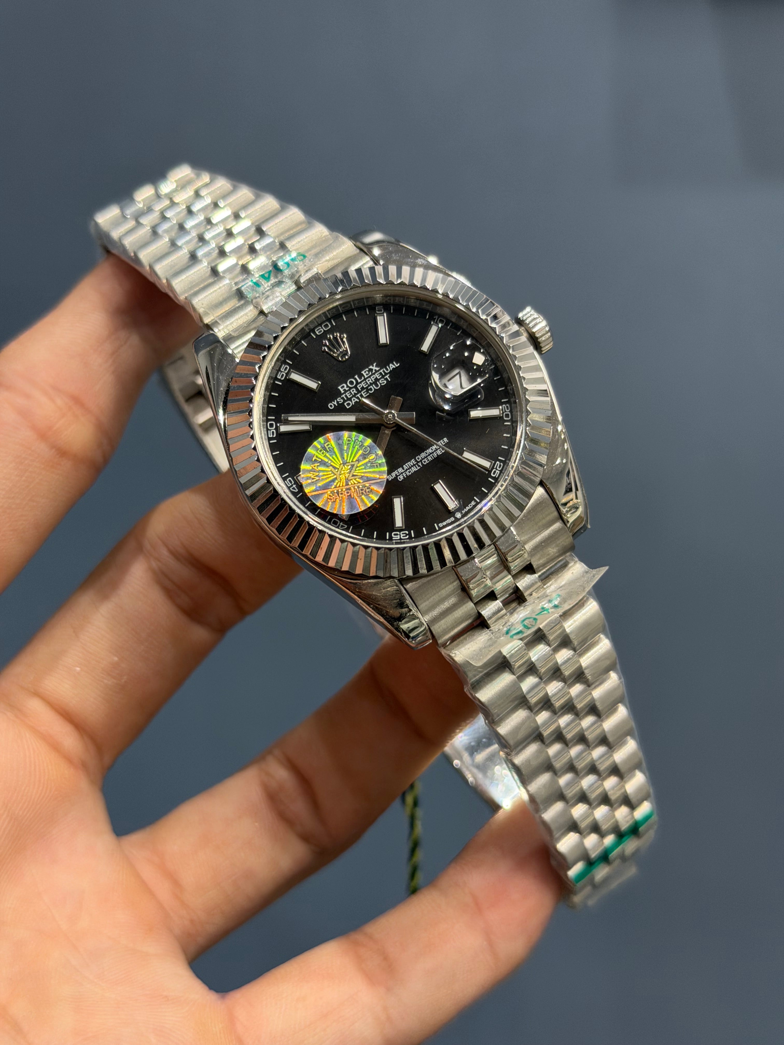 NEW COLLECTION 40 SILVER WITH BLACK DIAL AUTOMATIC WATCH YZ MADE