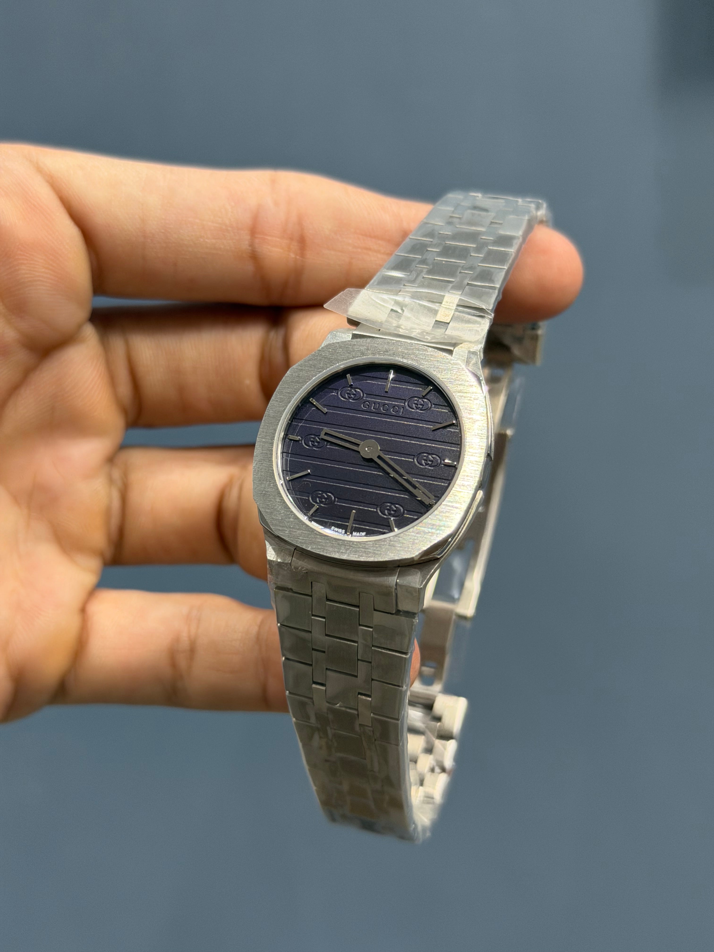 NEW COLLECTION ALL SILVER WITH PURPLE DIAL LADIES WATCH