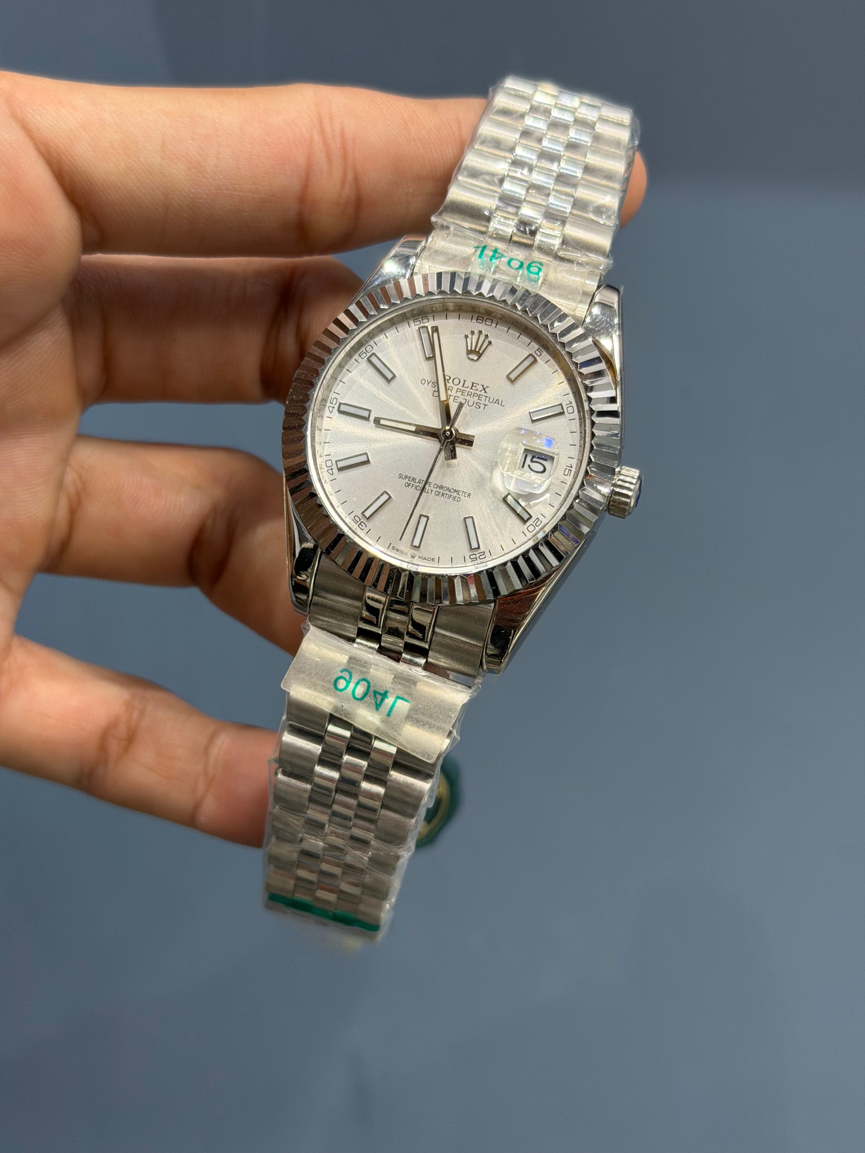 NEW COLLECTION 40 SILVER WITH WHITE DIAL AUTOMATIC WATCH YZ MADE