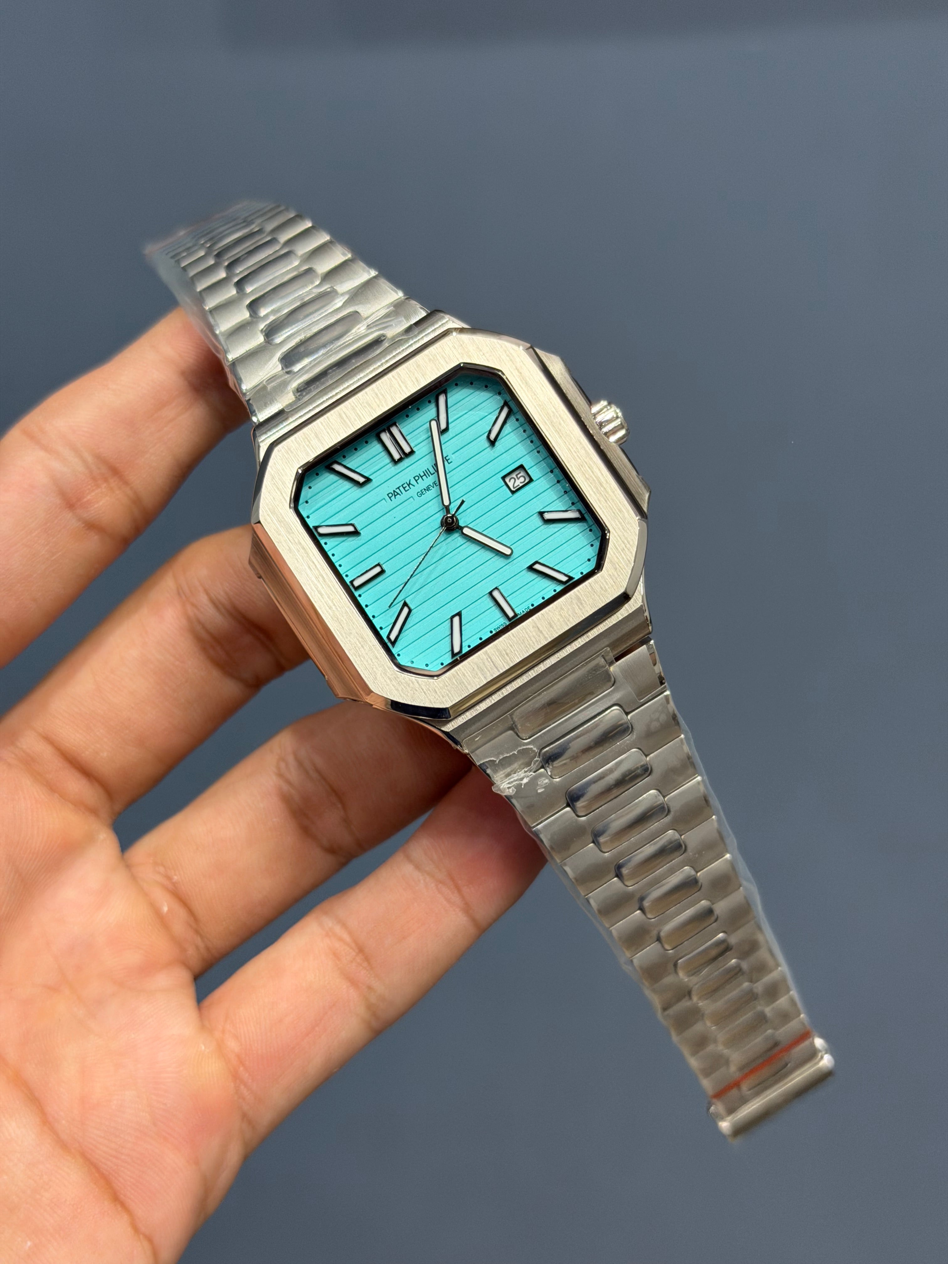 NEW COLLECTION SILVER WITH TIFFANY DIAL QUARTZ WATCH