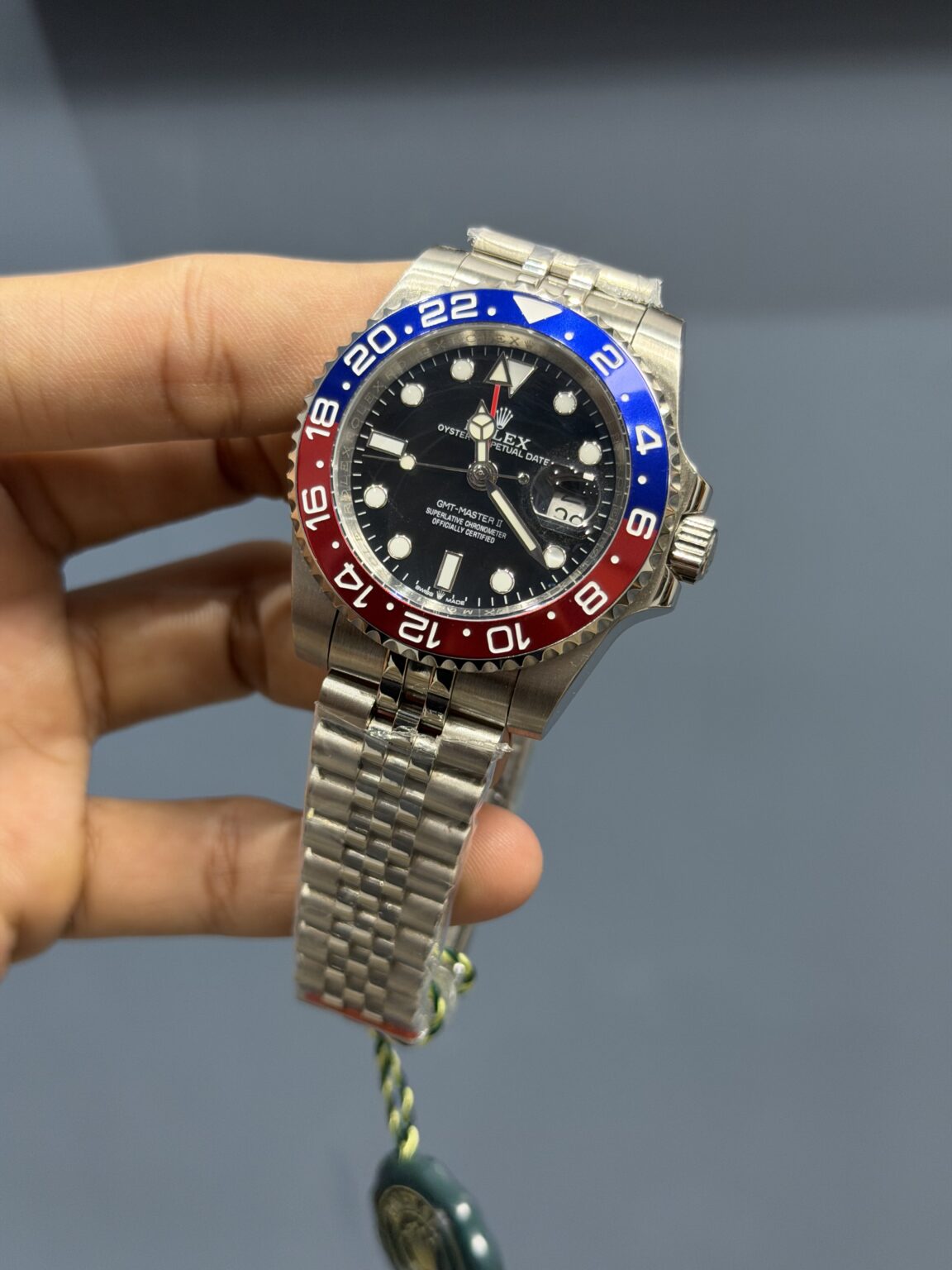 NEW COLLECTION 40 SILVER WITH BLACK DIAL & PEPSI BEZEL AUTOMATIC WATCH ZR FACTORY