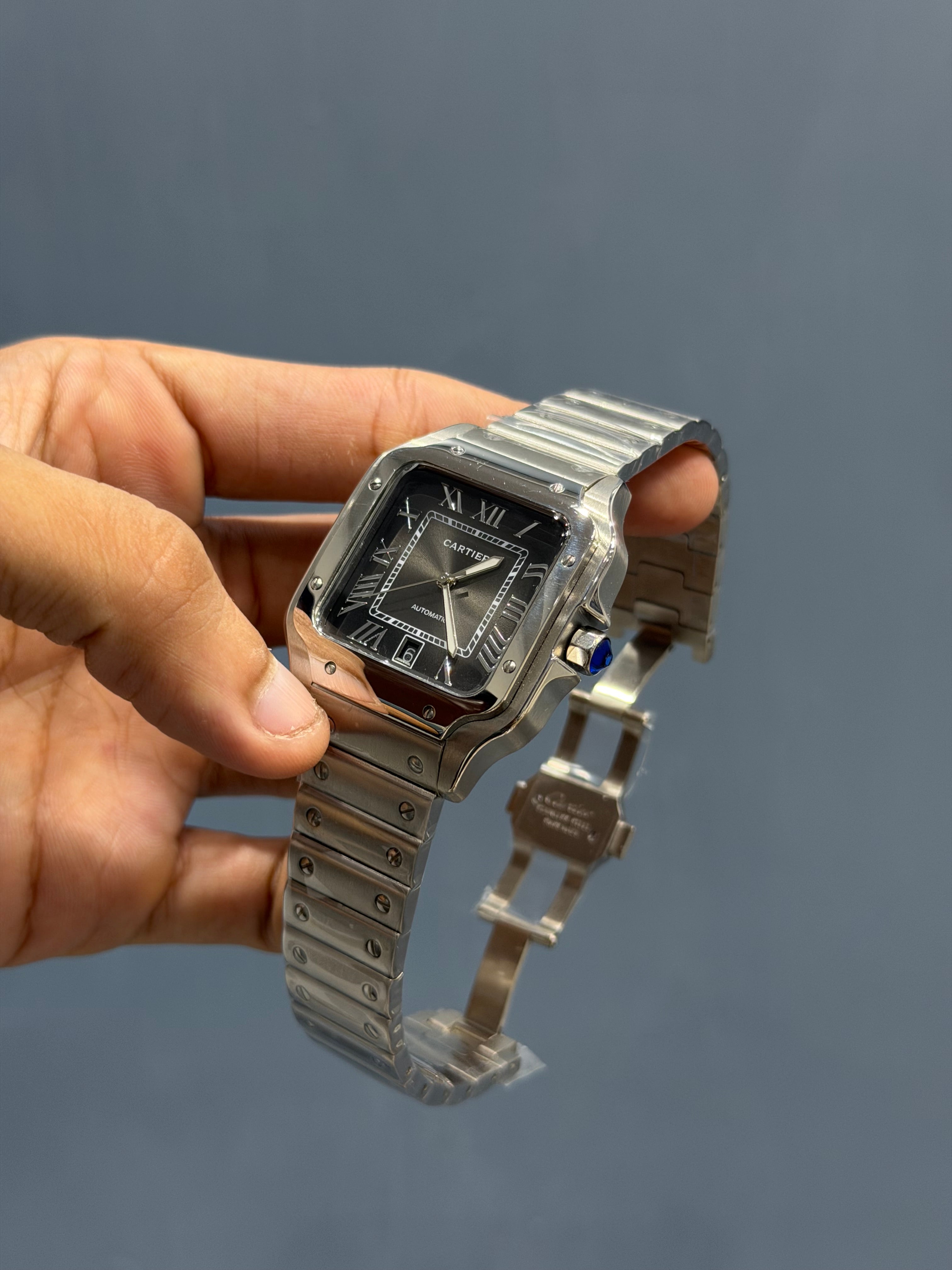 NEW COLLECTION SILVER WITH GREY DIAL AUTOMATIC WATCH