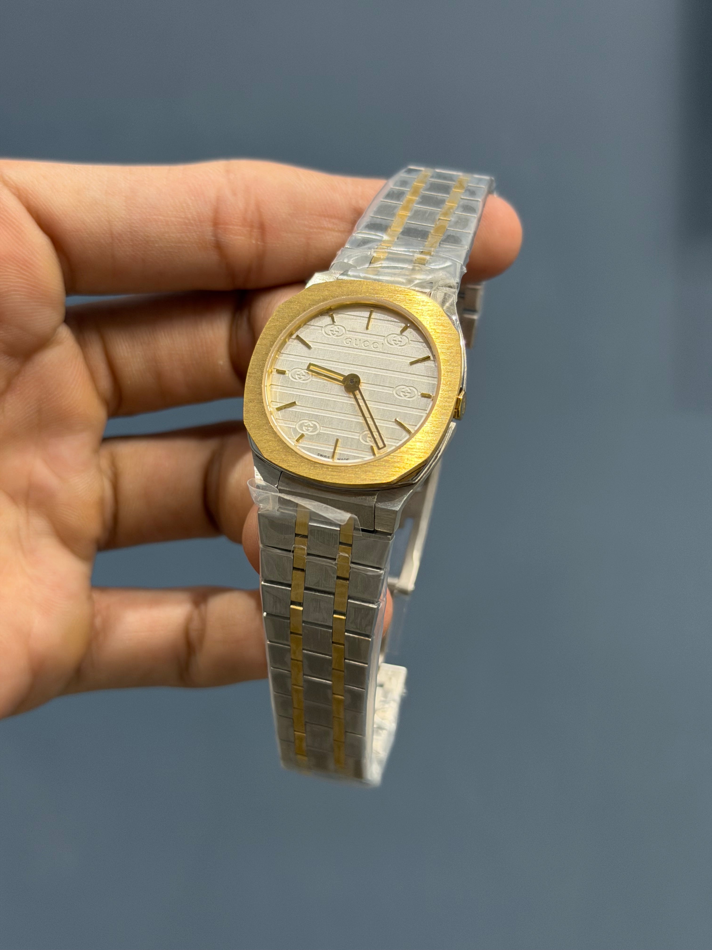 NEW COLLECTION TWOTONE GOLD WITH WHITE DIAL LADIES WATCH