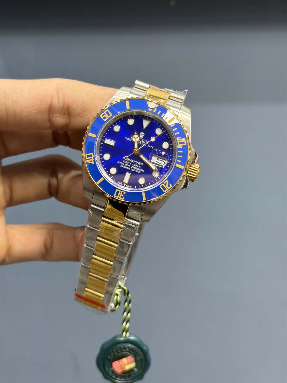 NEW COLLECTION 40 TWOTONW GOLD WITH BLUE DIAL & BLUE BEZEL AUTOMATIC WATCH YZ FACTORY