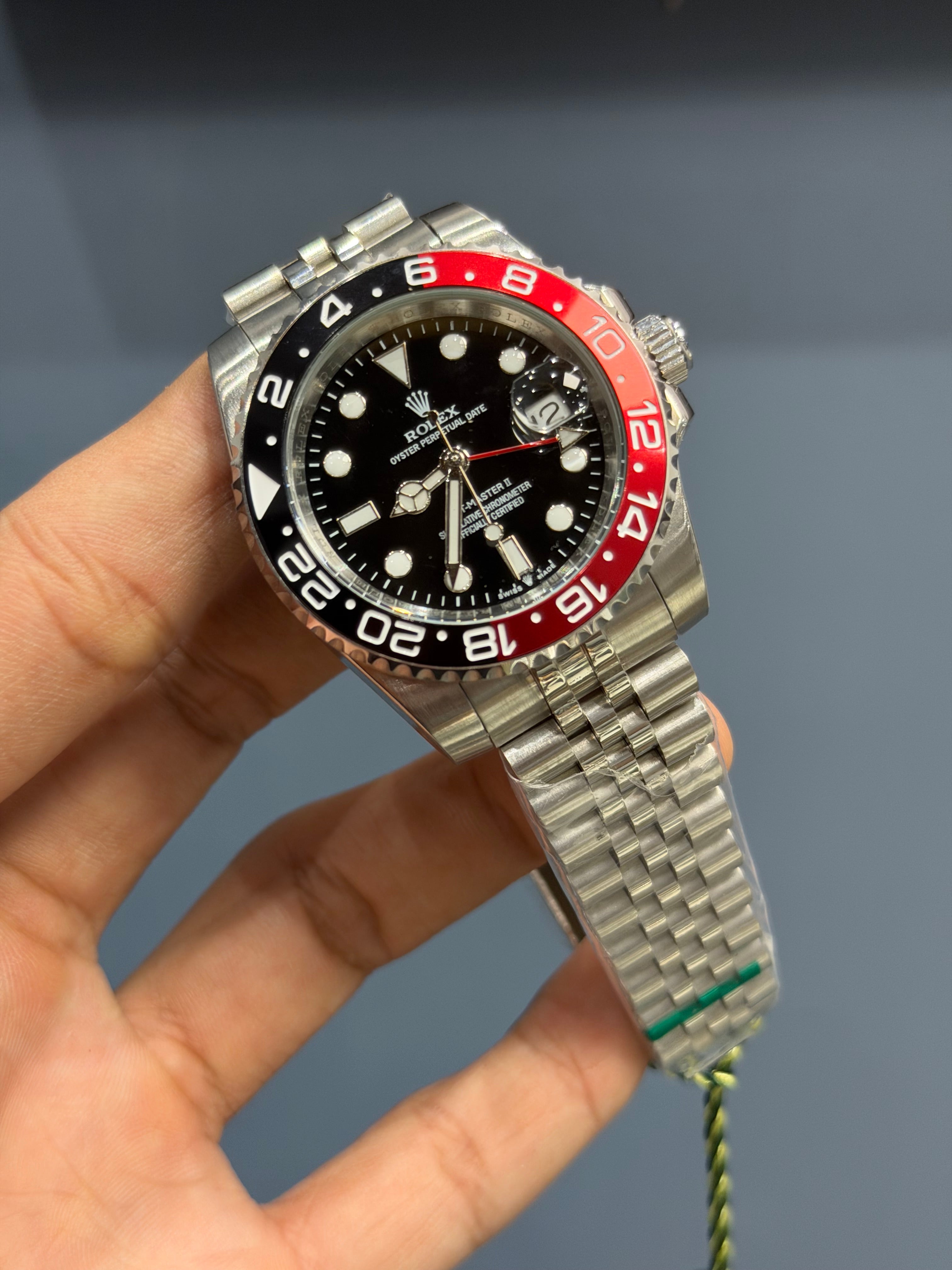 NEW COLLECTION GMT 40 SILVER WITH BLACK DIAL COKE BEZEL YZ FACTORY
