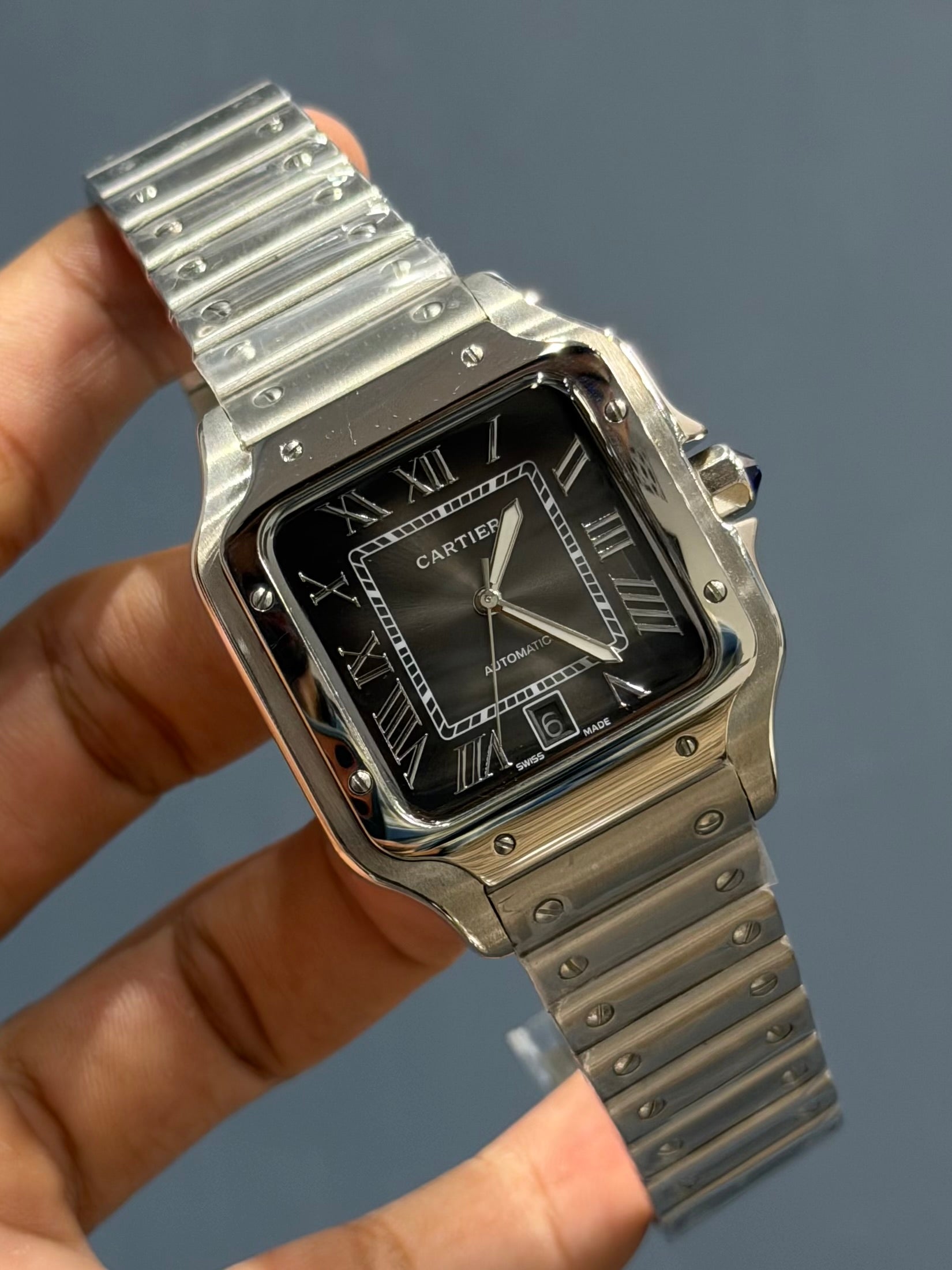 NEW COLLECTION SILVER WITH GREY DIAL AUTOMATIC WATCH