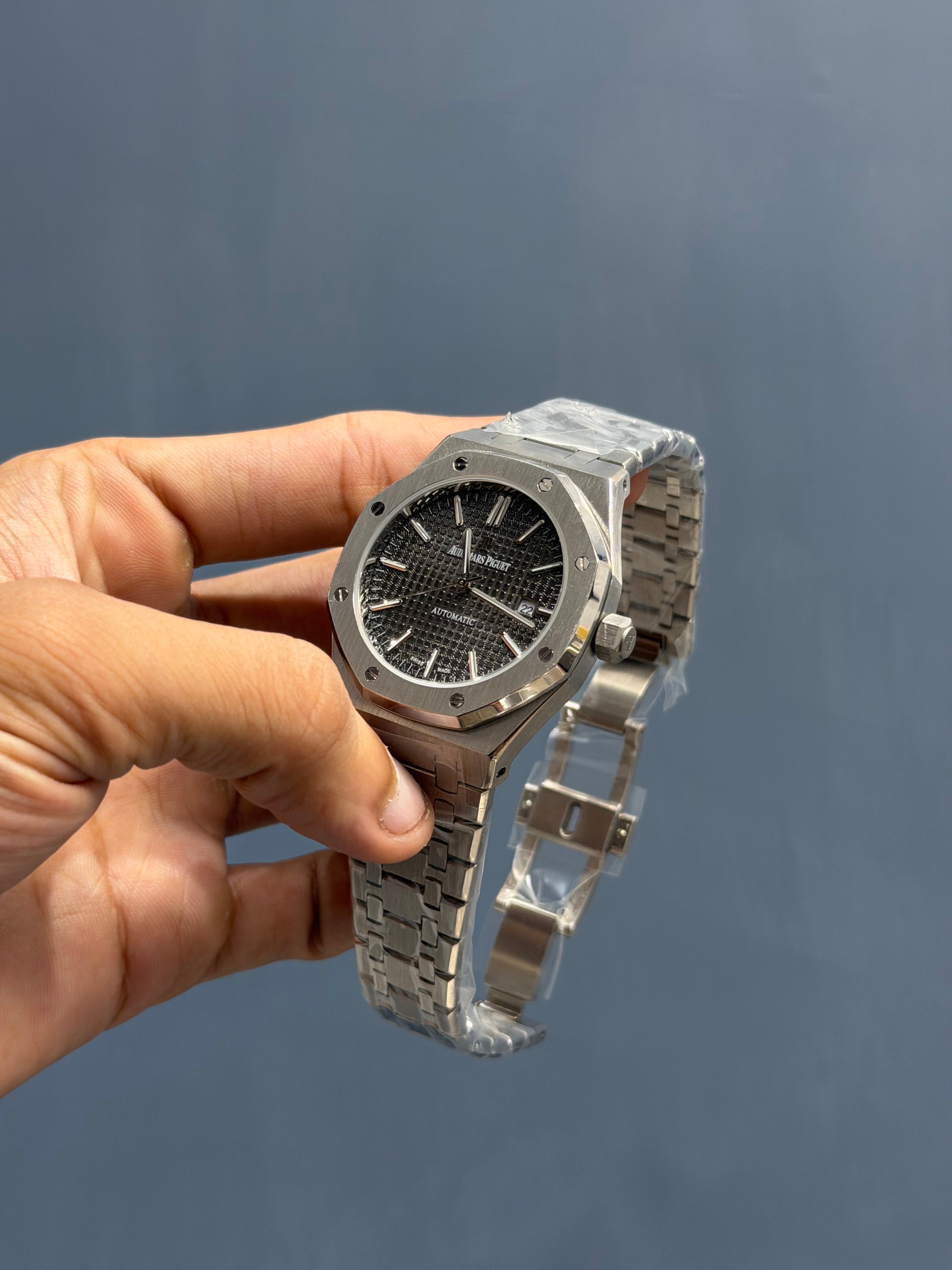 NEW COLLECTION SILVER WITH GREY DIAL CHAIN WATCH FOR MEN