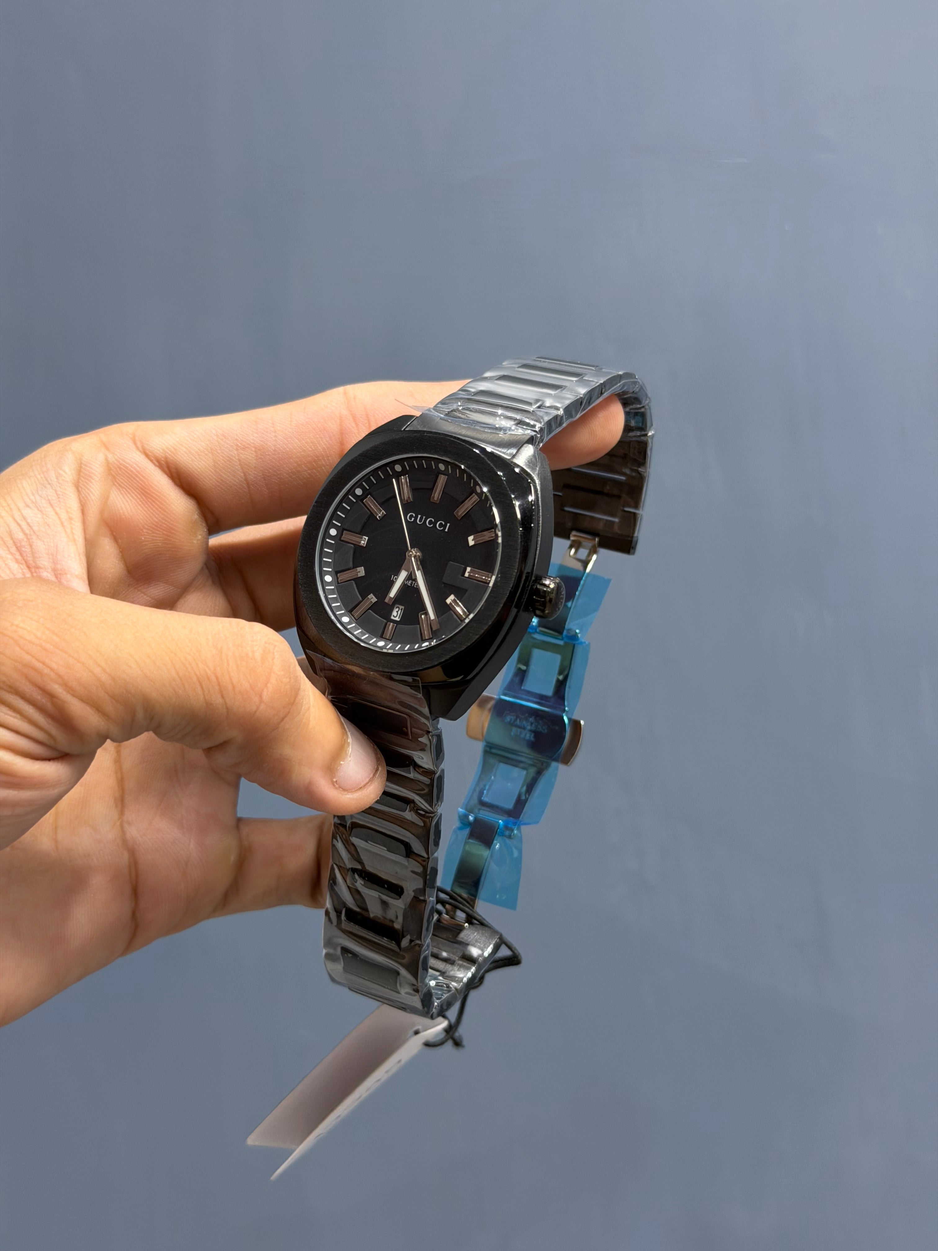 NEW COLLECTION BLACK WITH BLACK DIAL CHAIN WATCH