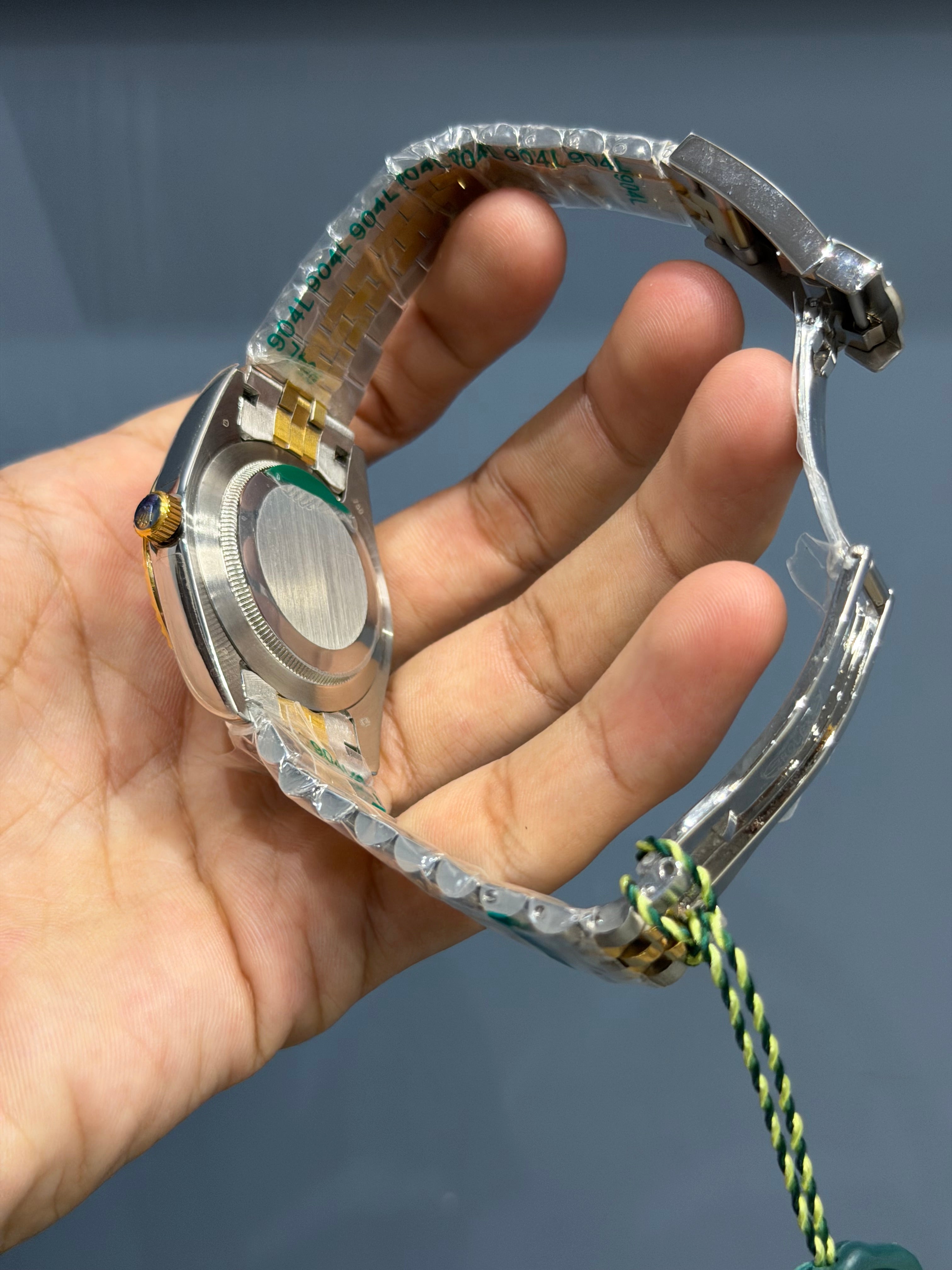 NEW COLLECTION 40 YELLOW GOLD TWOTONE WITH PEARL WHITE DIAL & FLUTED BEZEL YZ FACTORY