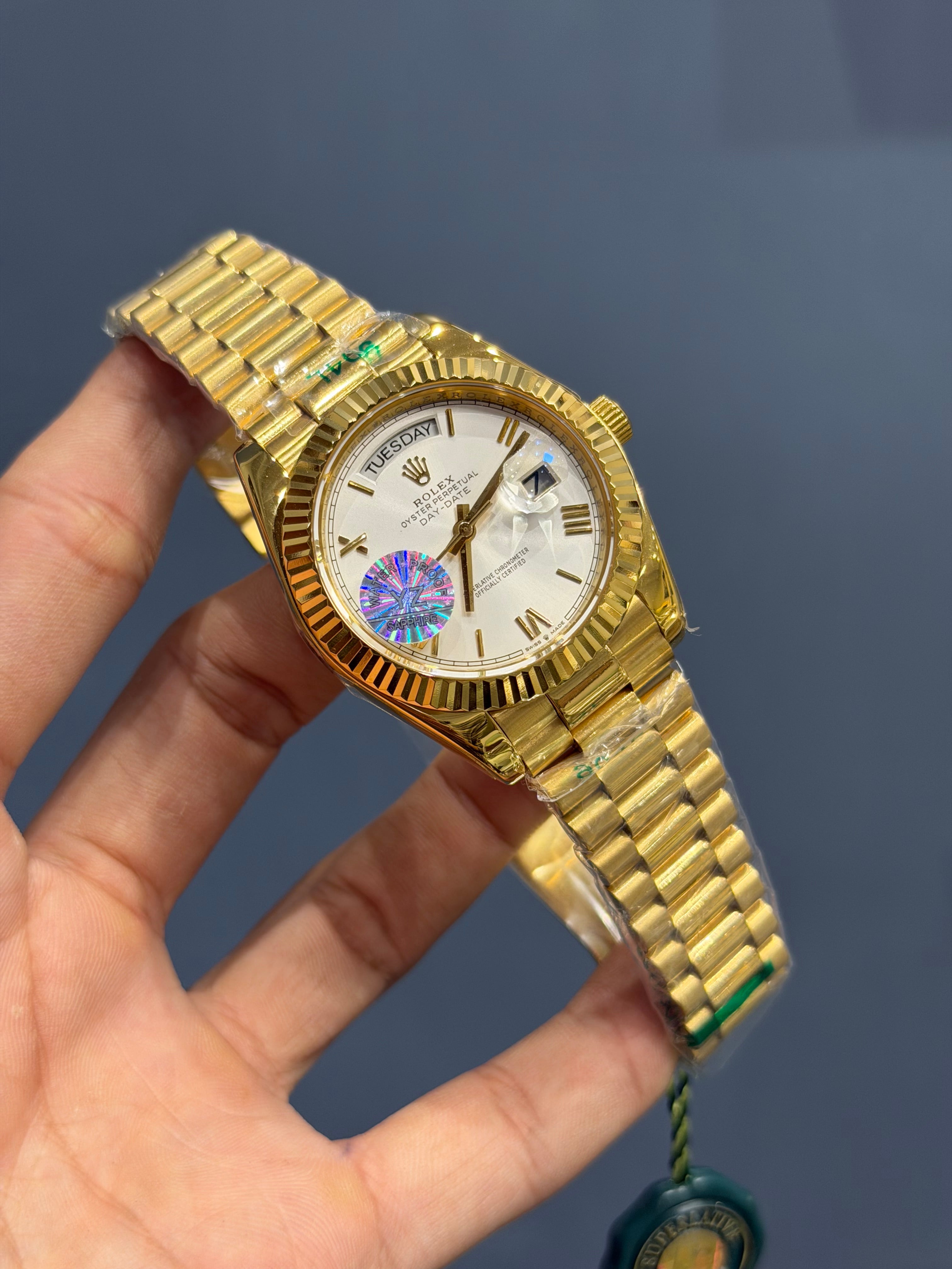 NEW COLLECTION 40MM YELLOW GOLD WITH WHITE DIAL ROMAN FIGURE YZ MADE