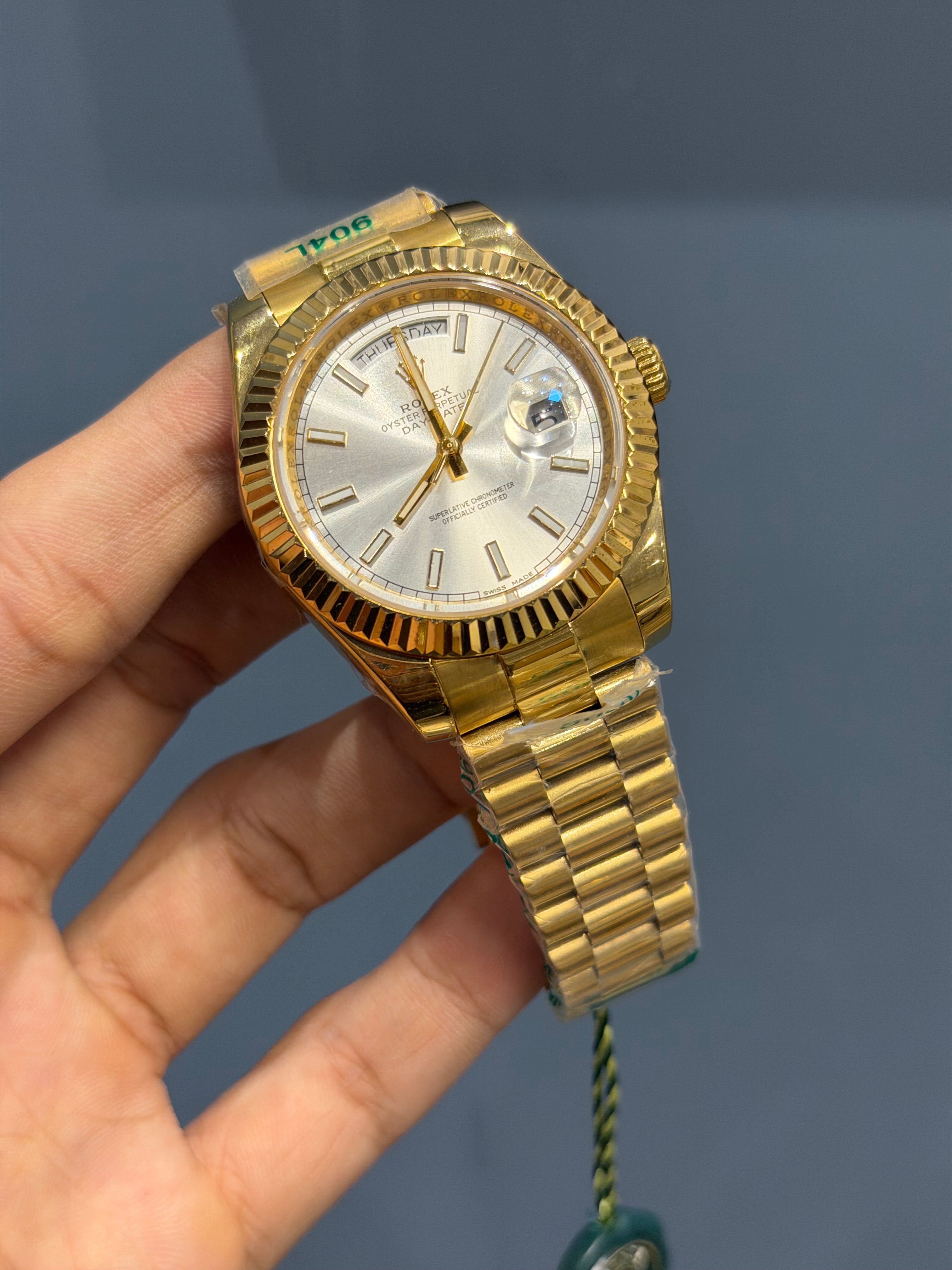 NEW COLLECTION 41 YELLOW GOLD WITH WHITE INDEX DIAL AUTOMATIC WATCH ZR FACTORY