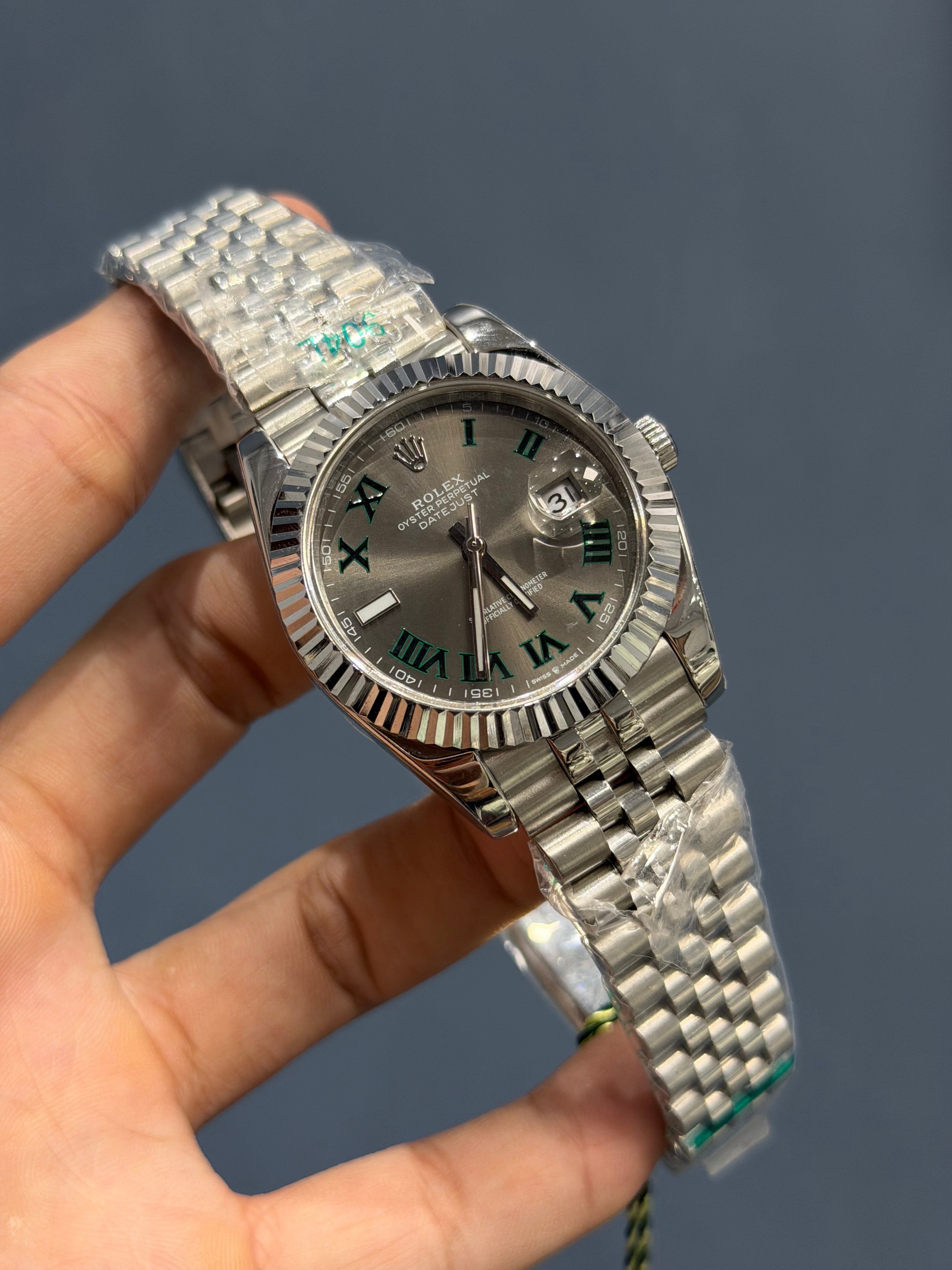 NEW COLLECTION 40 SILVER WITH WIMBELDON DIAL AUTOMATIC WATCH YZ MADE