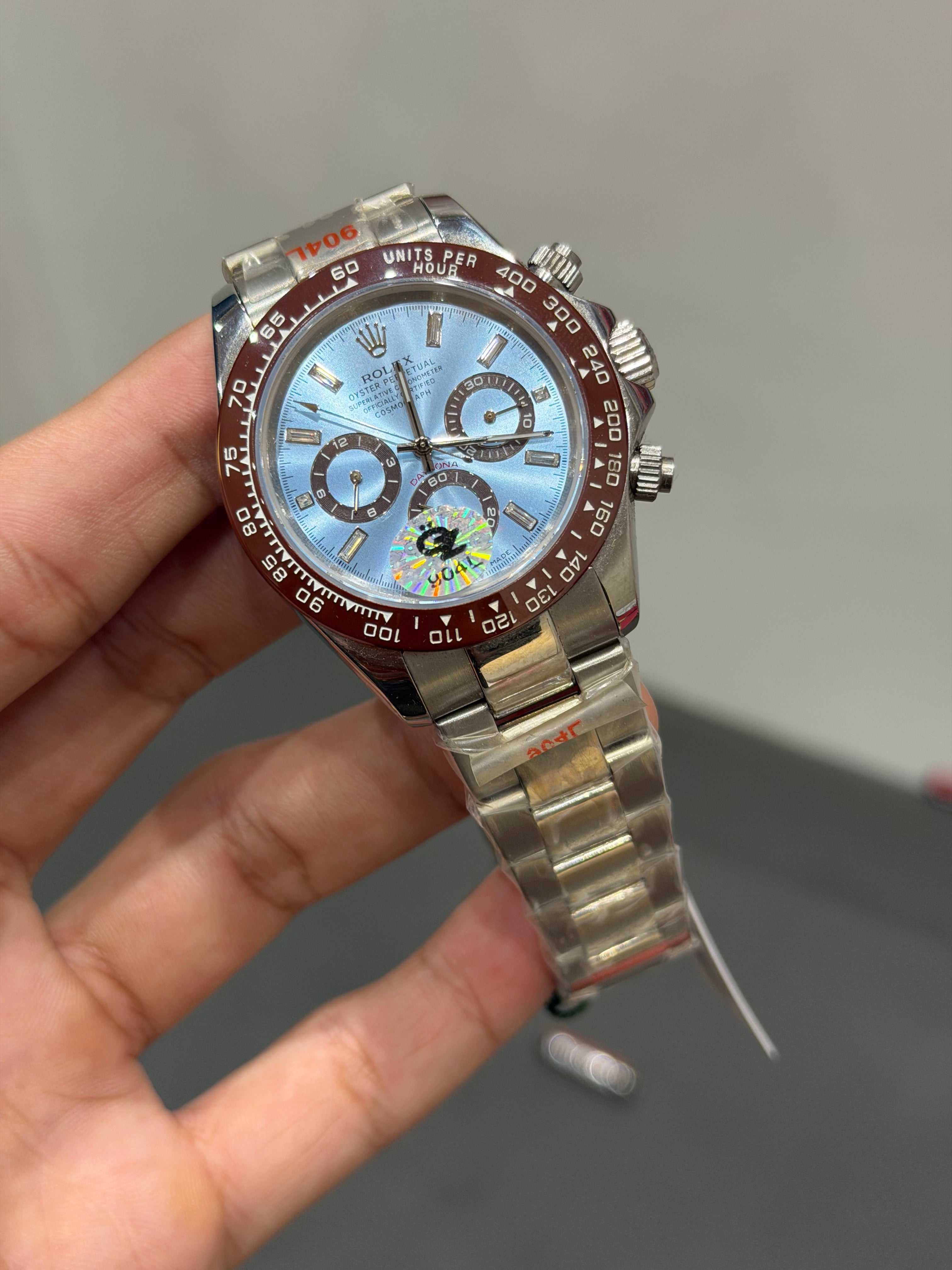 NEW COLLECTION 40 PLATONA CASE WITH SKY DIAL & PLATONA BEZEL STRAP WATCH OZ