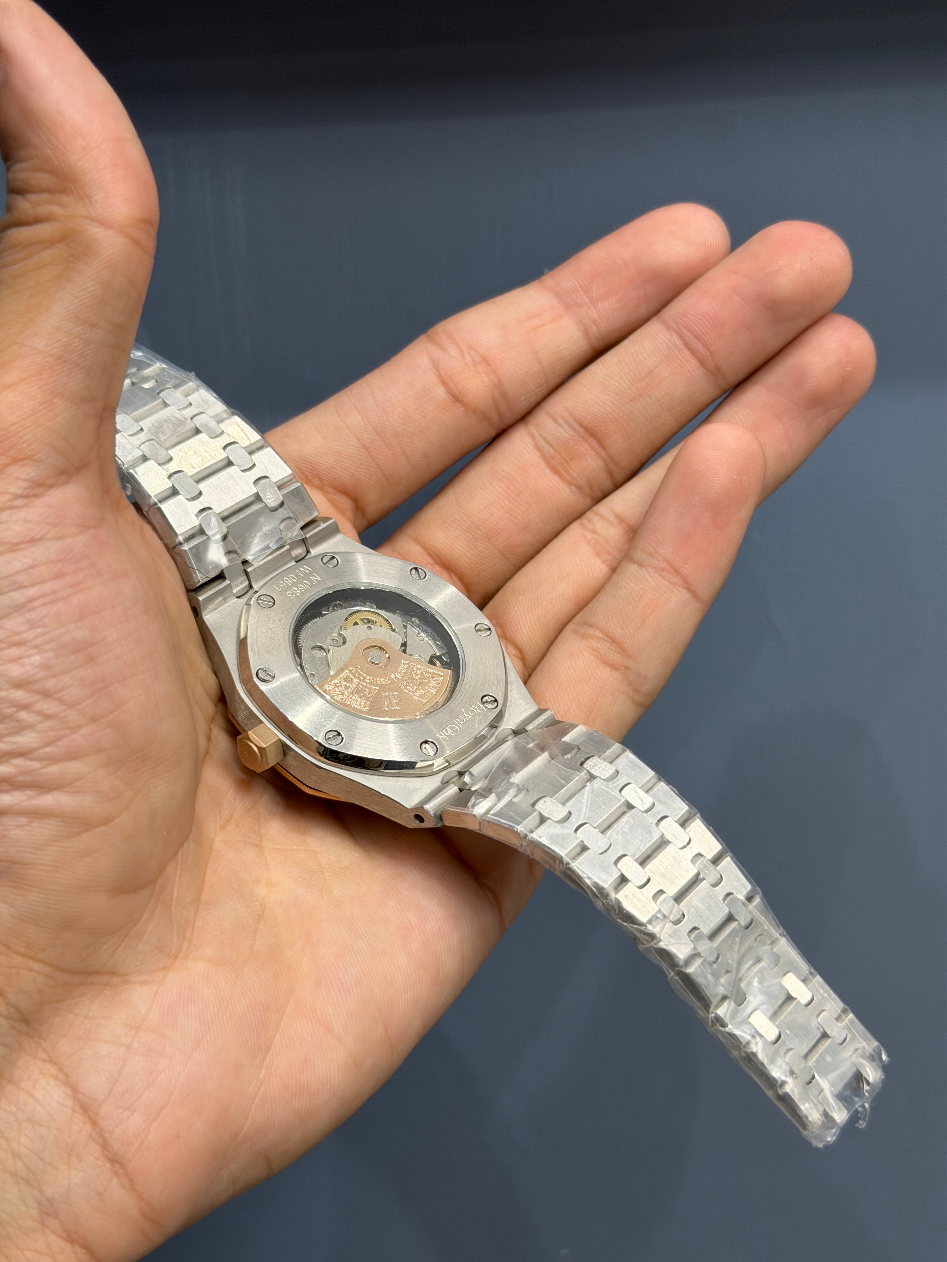 NEW COLLECTION ROSE TWOTONE WITH BLUE DIAL CHAIN WATCH FOR MEN