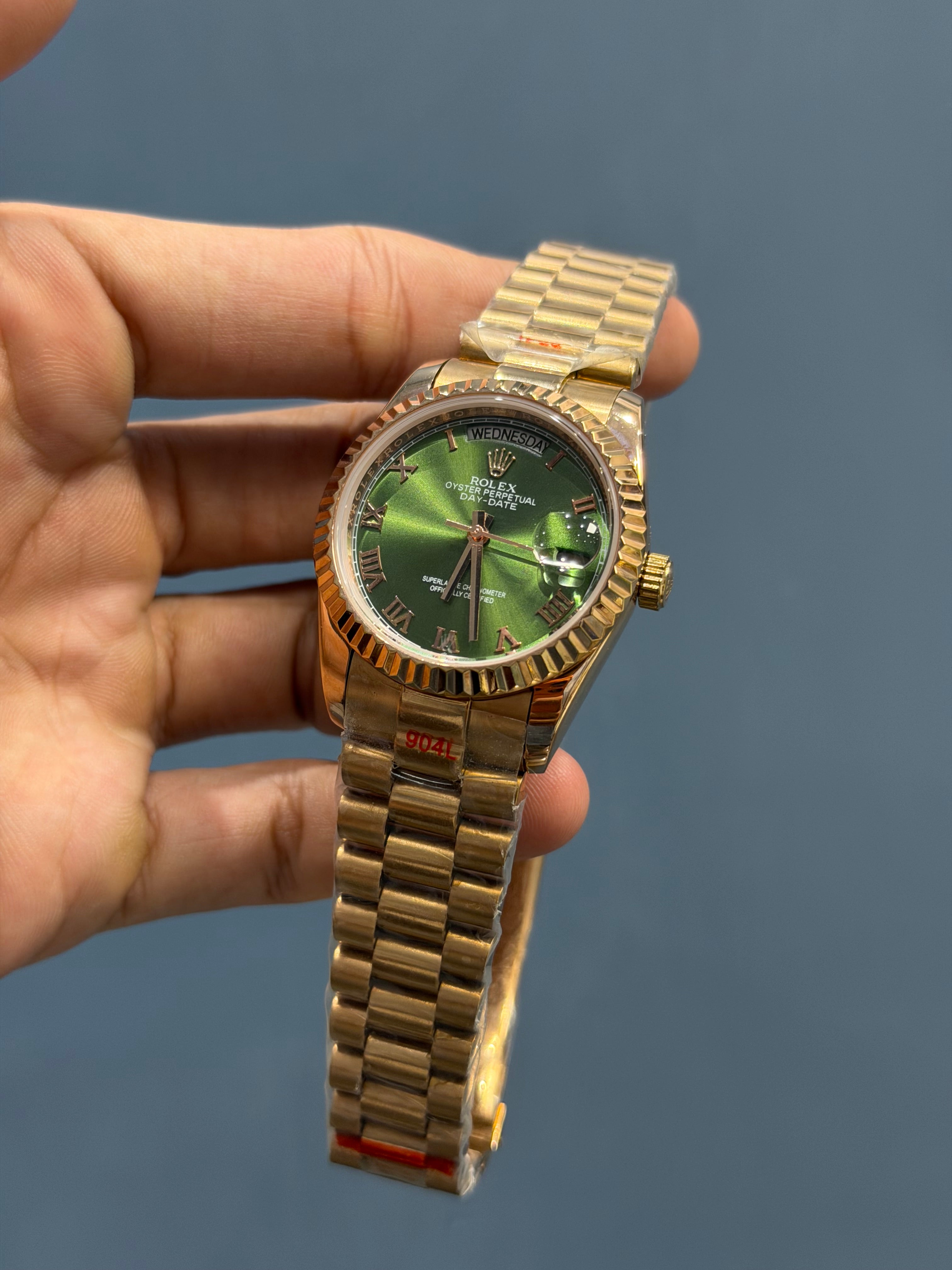 NEW COLLECTION 36 ROSE GOLD WITH GREEN DIAL AUTOMATIC WATCH YZ FACTORY