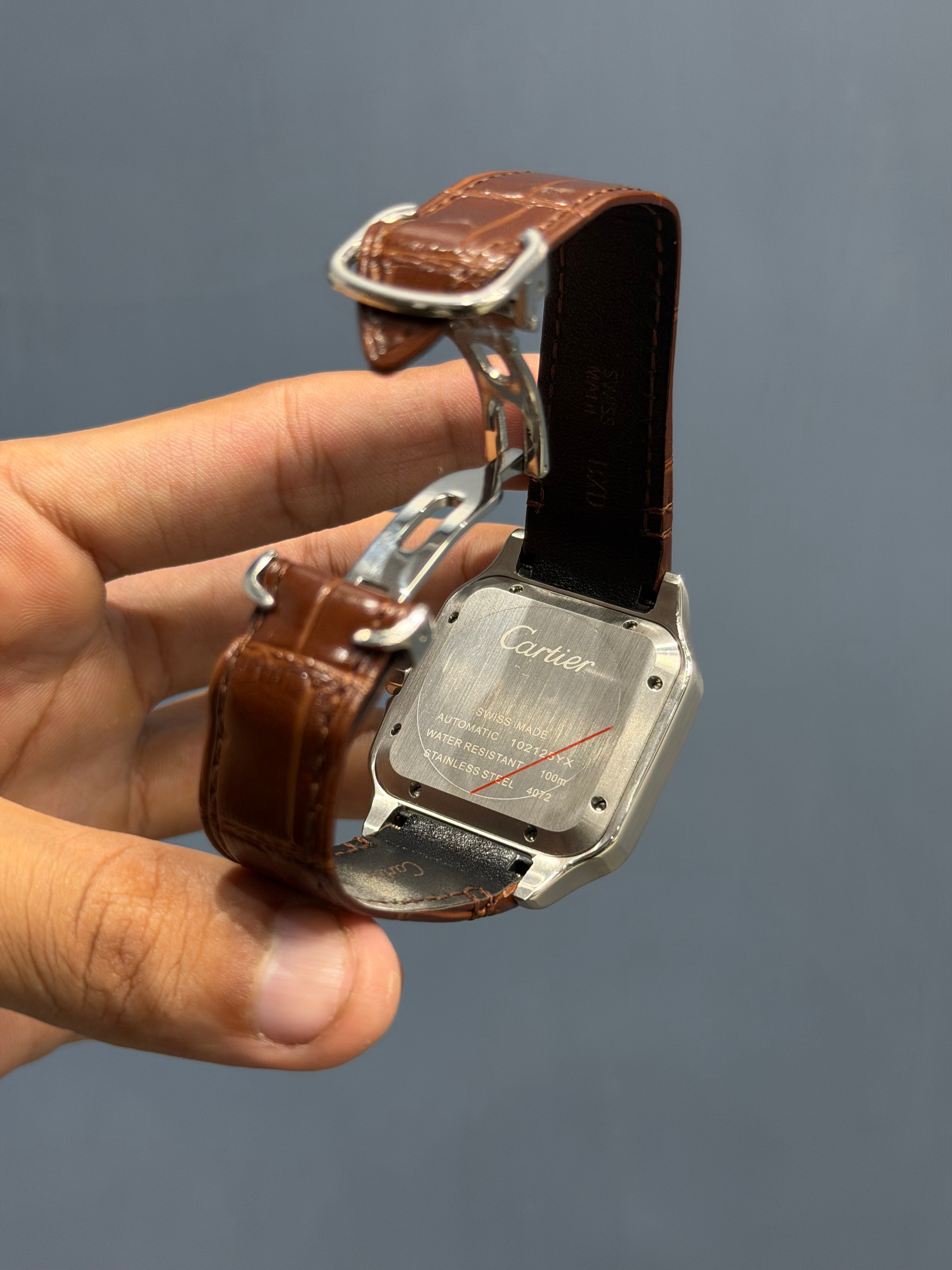 NEW COLLECTION SILVER CASE WITH WHITE DIAL & BROWN LEATHER STRAP