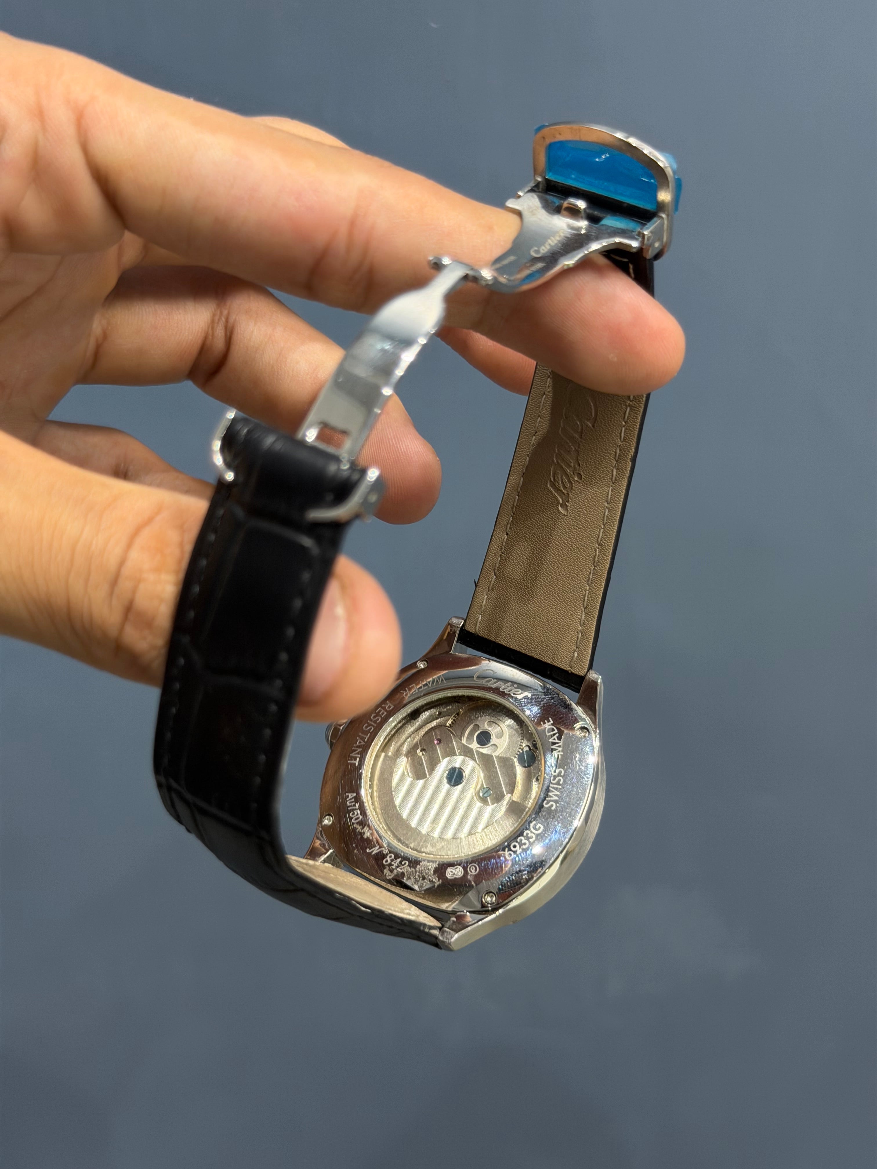 NEW COLLECTION SILVER CASE WITH BLACK DIAL & BLACK LEATHER STRAP
