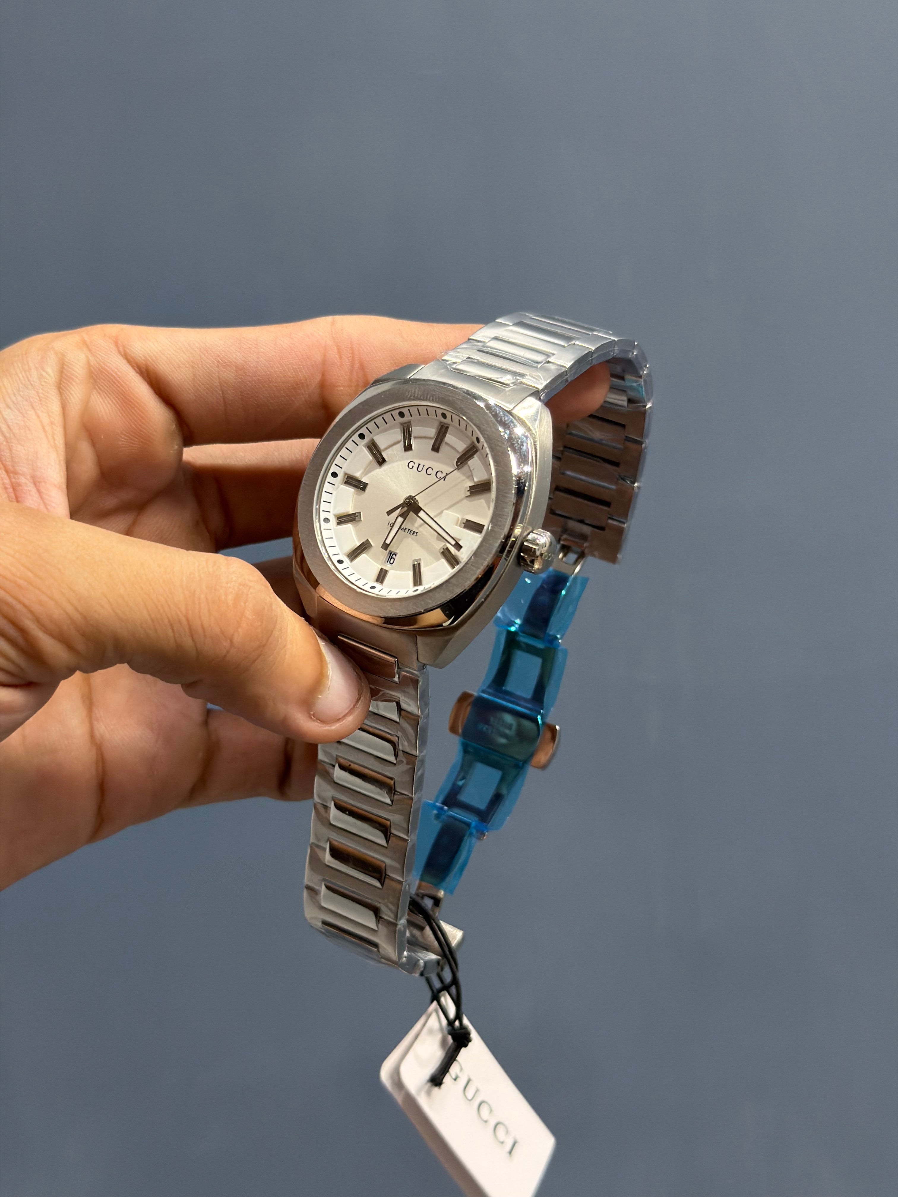 NEW COLLECTION SILVER WITH WHITE DIAL CHAIN WATCH