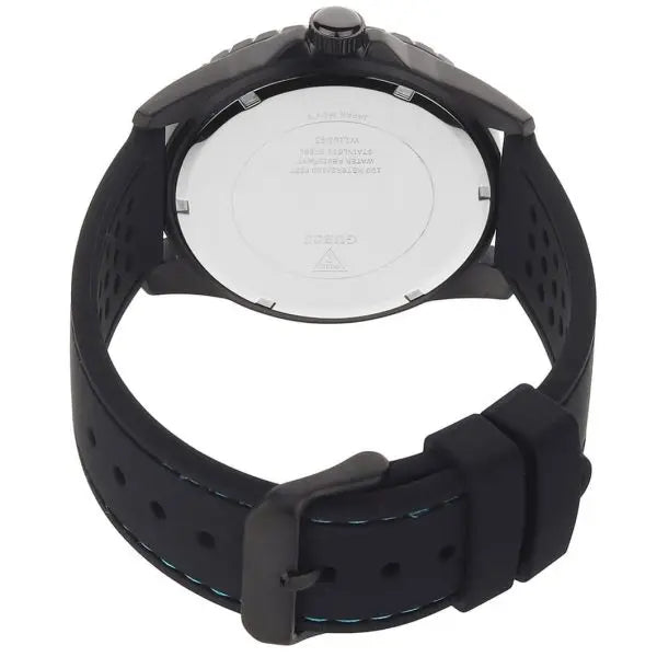 Guess Men’s Quartz Silicone Strap Black Dial 44mm Watch W1108G5