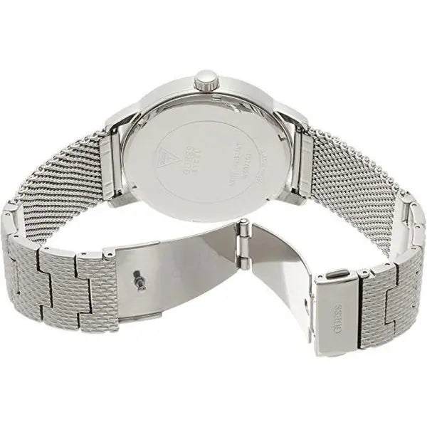 Guess Men’s Quartz Silver Stainless Steel Black Dial 44mm Watch W0871G1