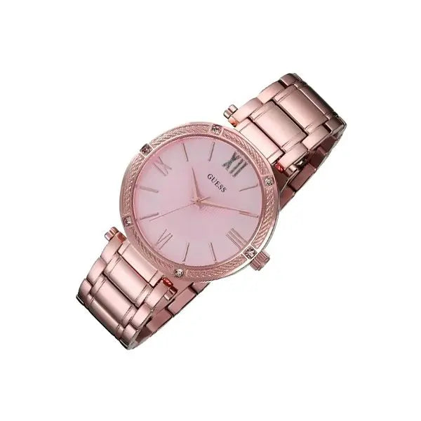 Guess Women’s Quartz Rose Gold Stainless Steel Pink Dial 36mm Watch W0636L2