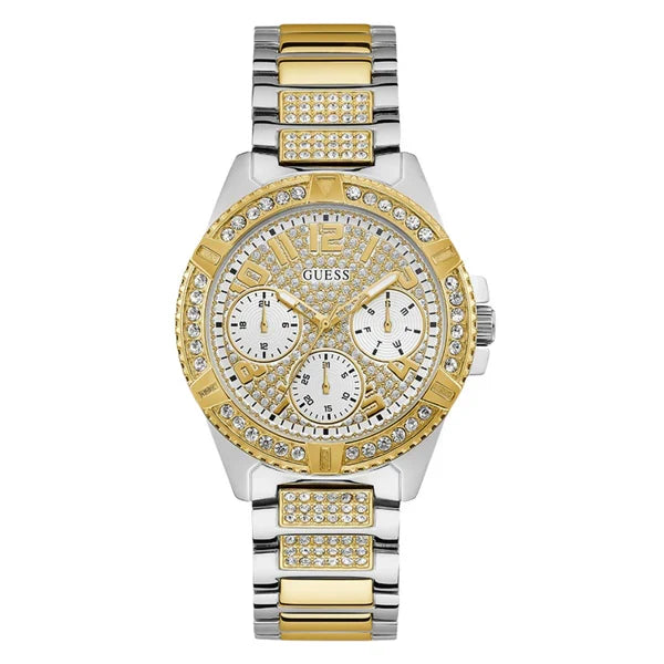 Guess Women’s Quartz Two Tone Stainless Steel Gold Dial 40mm Watch W1156L5