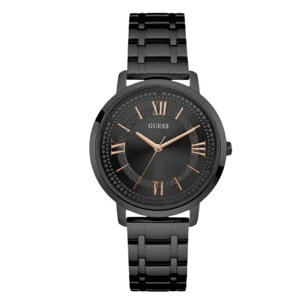 Guess Men’s Quartz Black Stainless Steel Black Dial 40mm Watch W0933L4