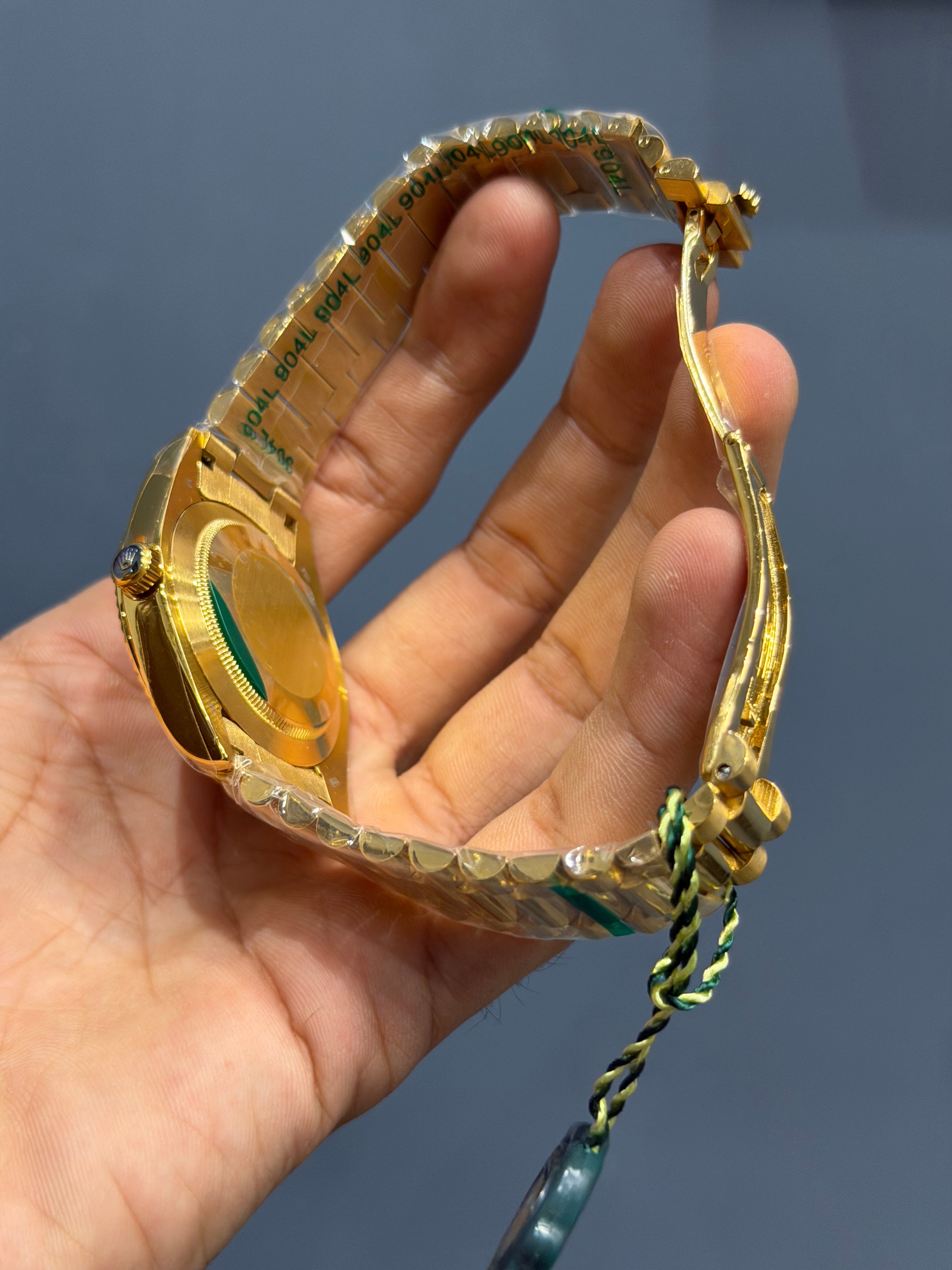 NEW COLLECTION 40MM YELLOW GOLD WITH GREEN DIAL ROMAN FIGURE YZ MADE