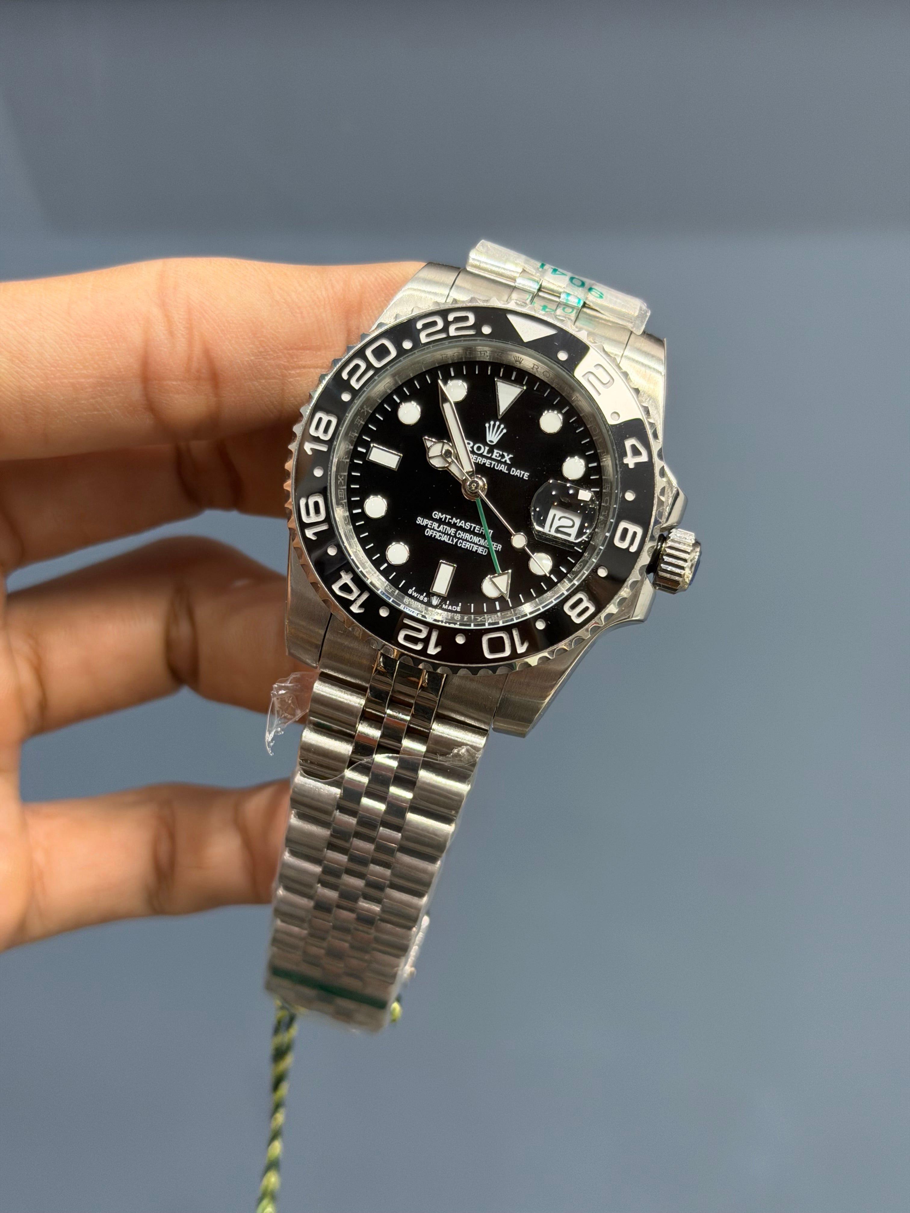 NEW COLLECTION GMT 40 SILVER WITH BLACK DIAL & BEZEL YZ FACTORY