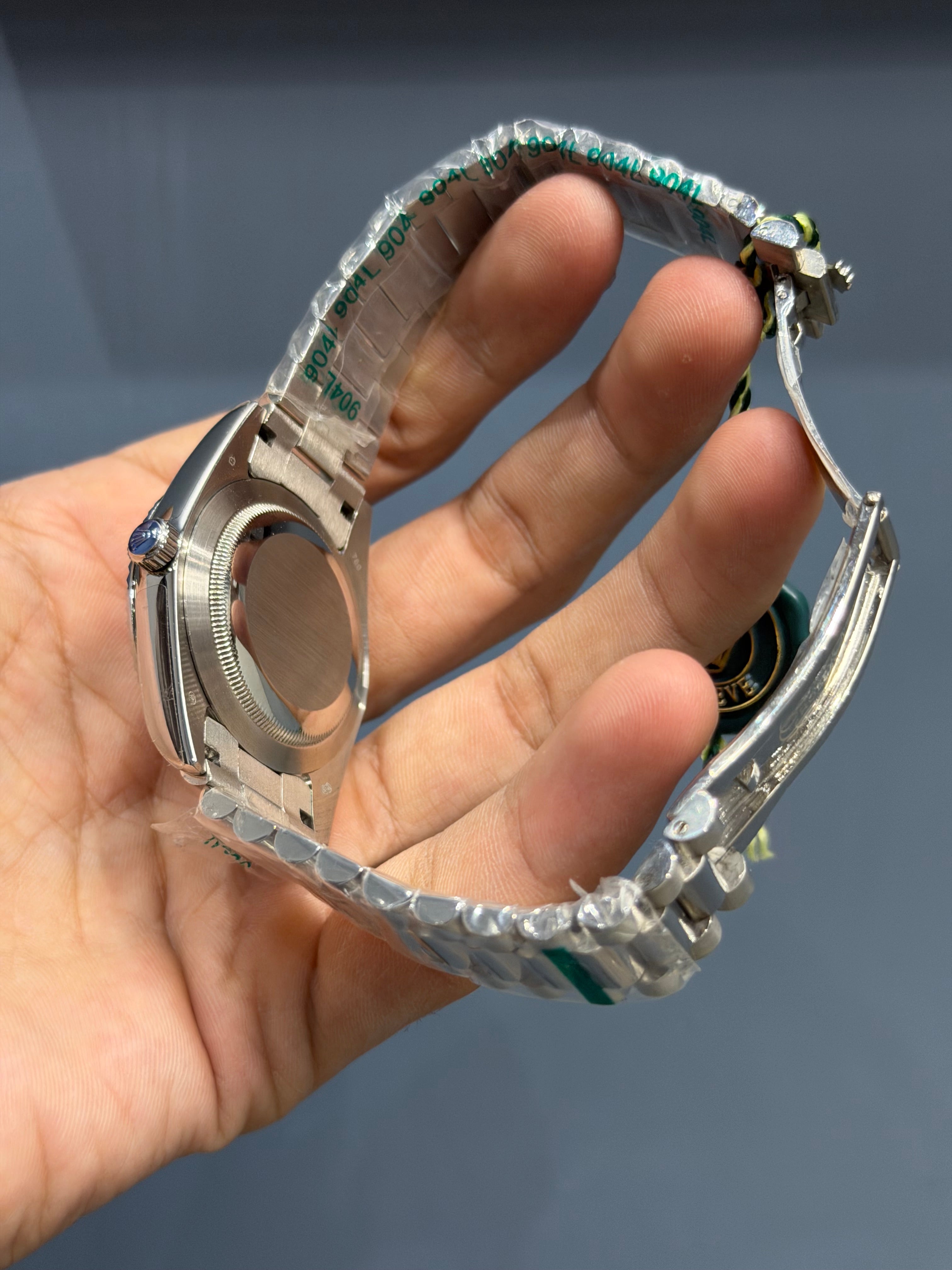 NEW COLLECTION 40MM SILVER WITH SKY BLUE DIAL SHORT INDEX FIGURE YZ MADE