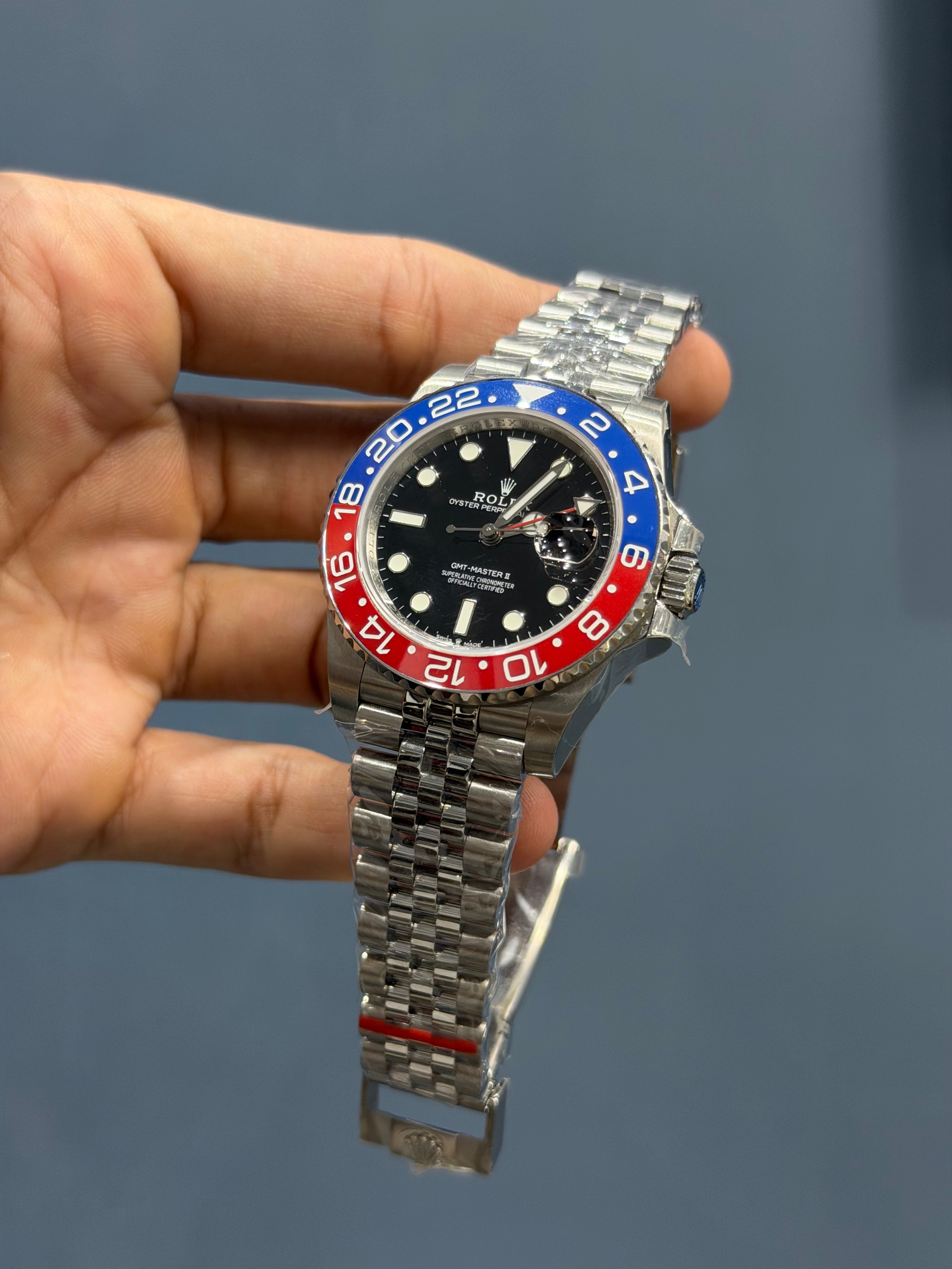 NEW COLLECTION SILVER PREMIUM GMT BP MADE AUTOMATIC WATCH