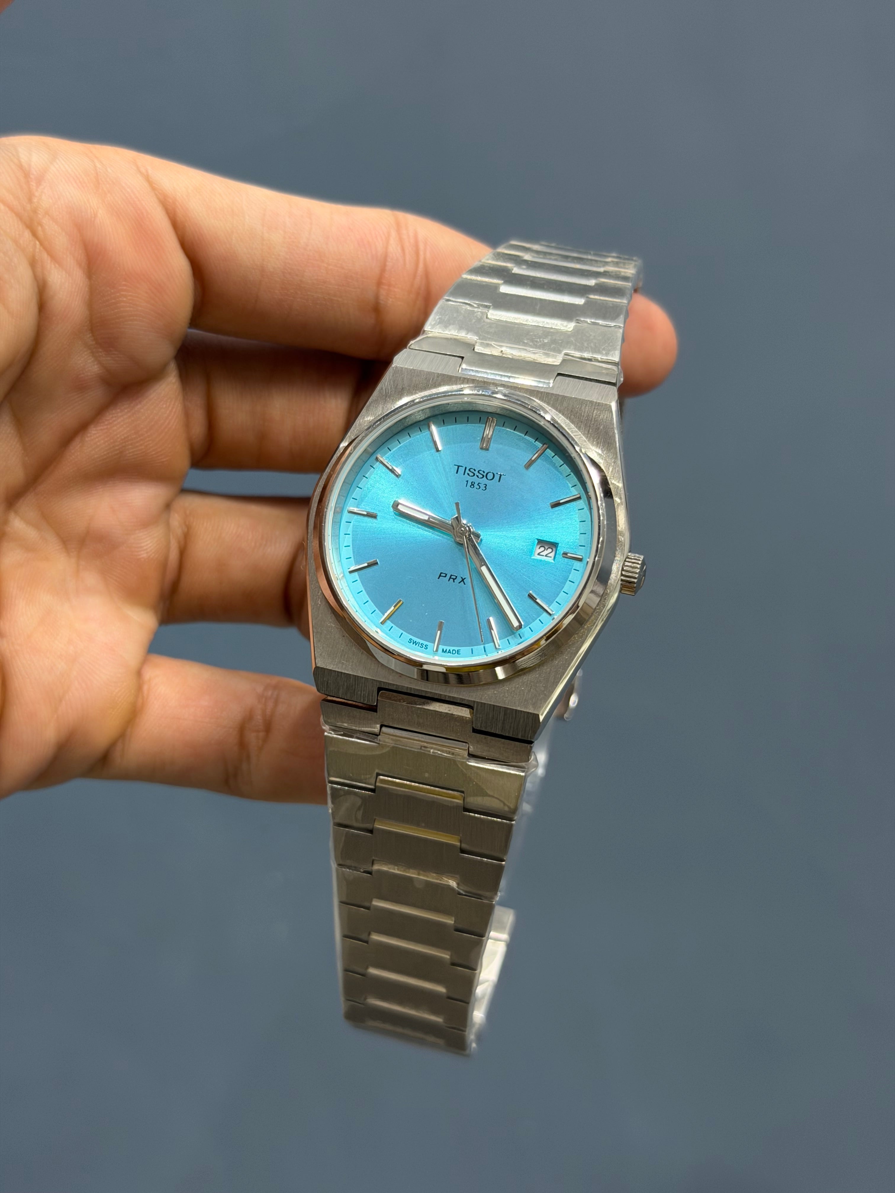 NEW COLLECTION SILVER WITH TIFFANY PLAIN DIAL STAINLESS STEEL QUARTZ WATCH
