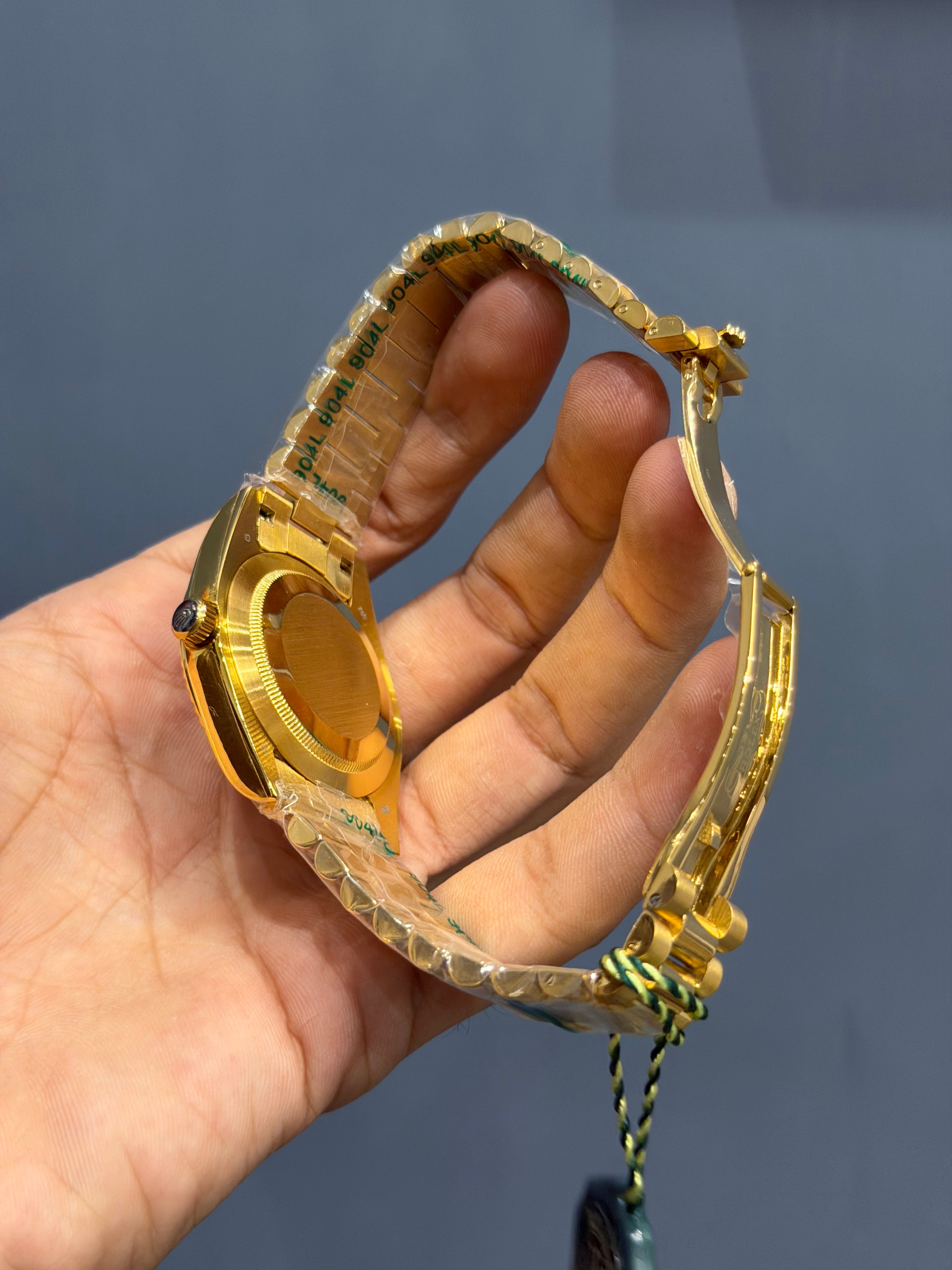NEW COLLECTION 40MM YELLOW GOLD WITH STONE DIAL INDEX FIGURE YZ MADE