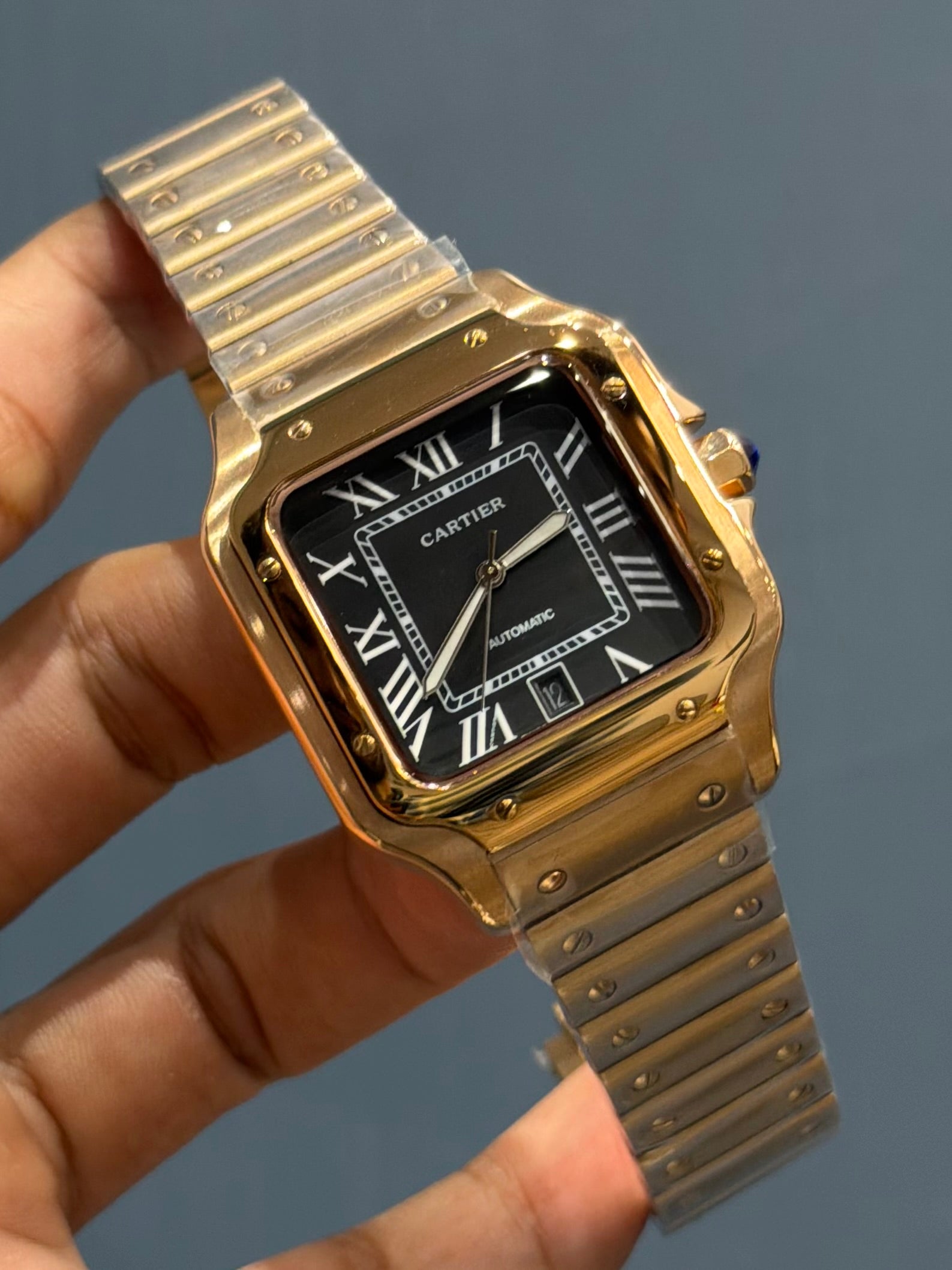 NEW COLLECTION ROSE GOLD WITH BLACK DIAL AUTOMATIC WATCH
