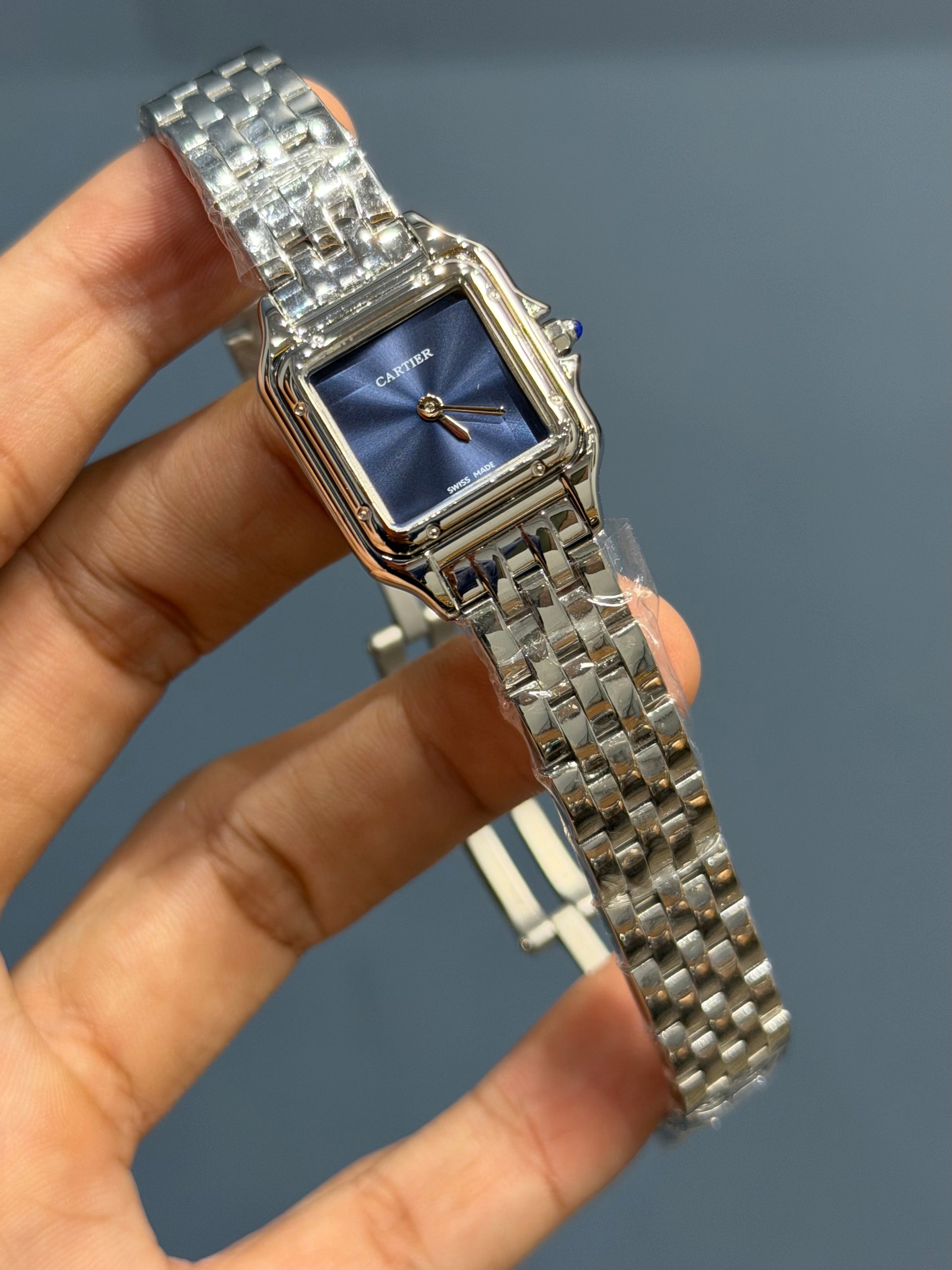 NEW COLLECTION SILVER CASE WITH BLUE DIAL LADIES WATCH