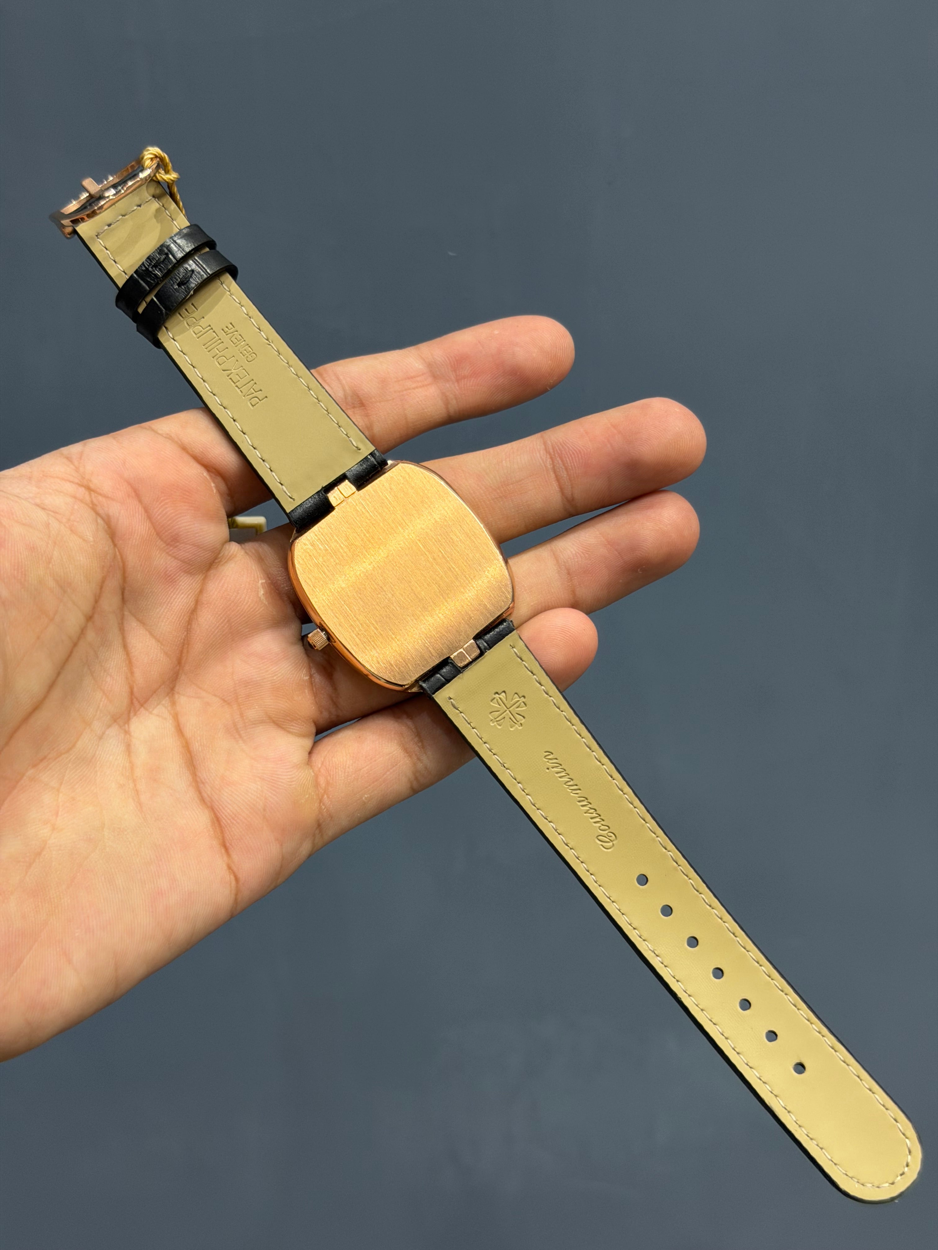 NEW COLLECTION SQUARE YELLOW WITH WHITE DIAL LEATHER STRAP WATCH