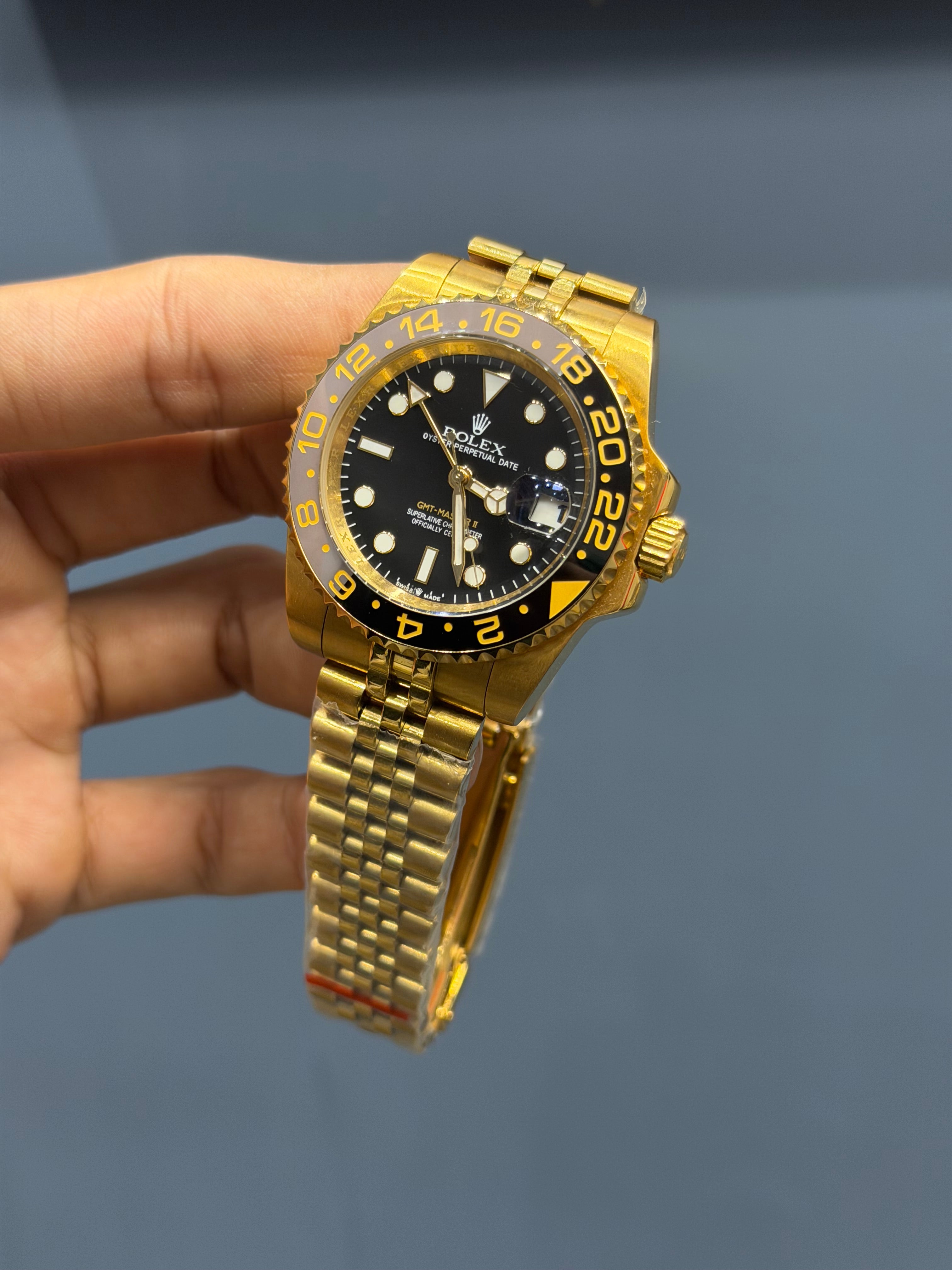 NEW COLLECTION GMT 40 YELLOW GOLD WITH BLACK DIAL & ZR FACTORY
